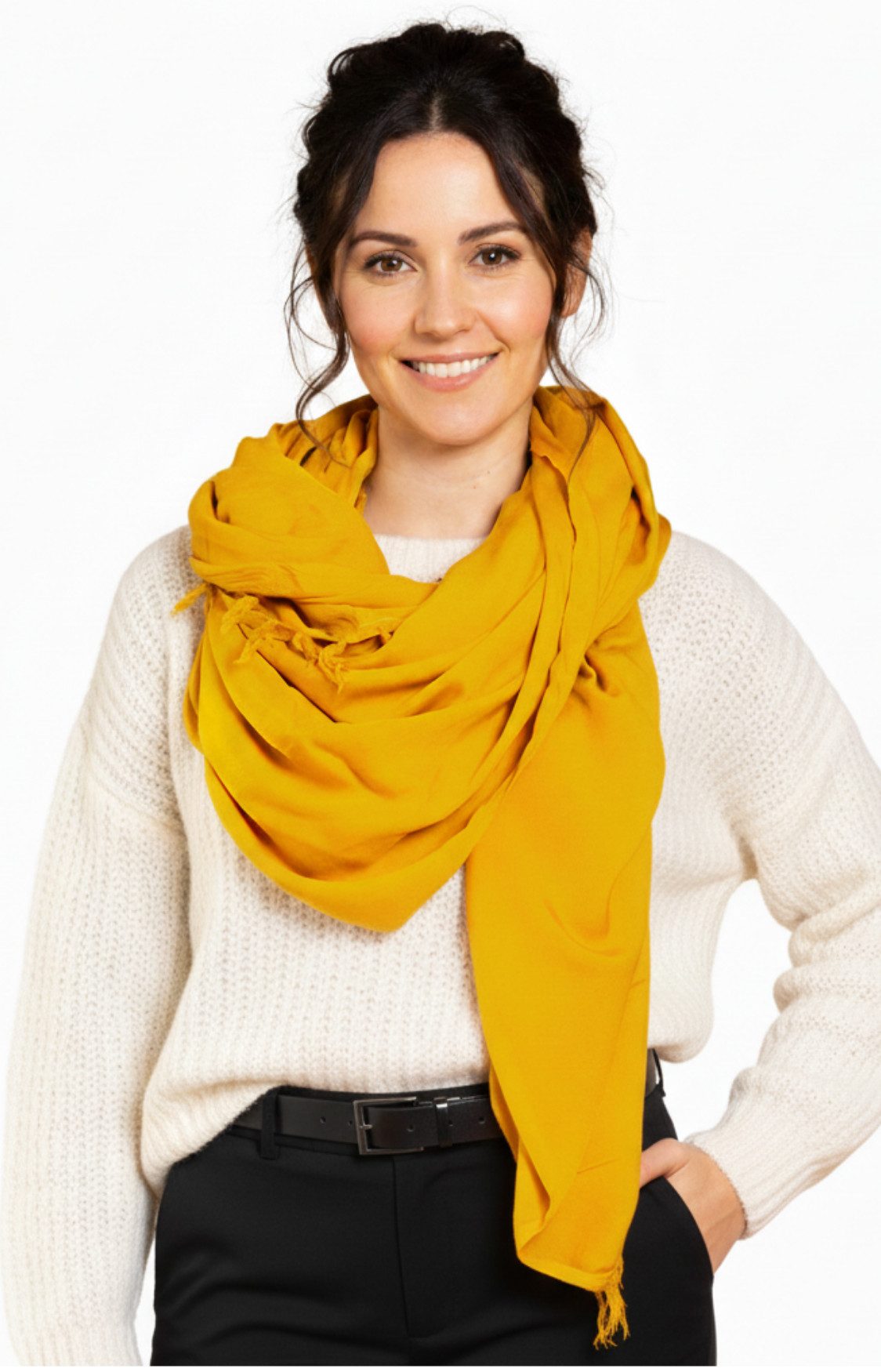 PANASIAM XXL-Schal weicher Schal aus hochwertiger Viskose den man als Schultertuch Stola, Winterschal oder als wunderbar großes Halstuch tragen kann