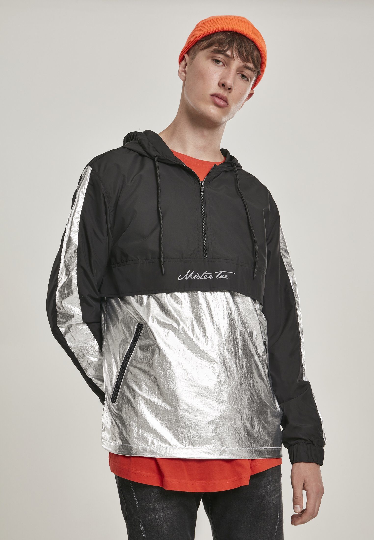 MisterTee Outdoorjacke Herren Reflective Mister Tee Windbreaker (1-St) MT1046 black Reflective Mister