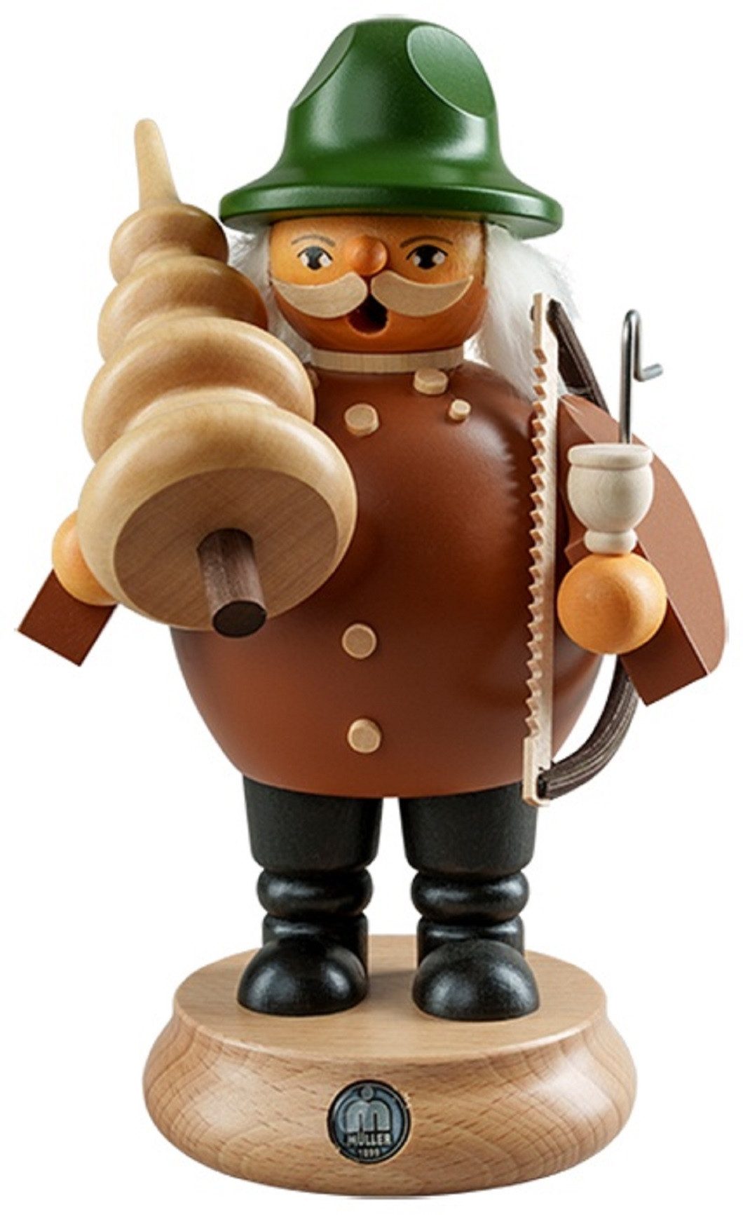 Müller Kleinkunst GmbH Seiffen Räuchermännchen Räuchermann Baumfäller, (1 St), Handarbeit aus dem Erzgebirge