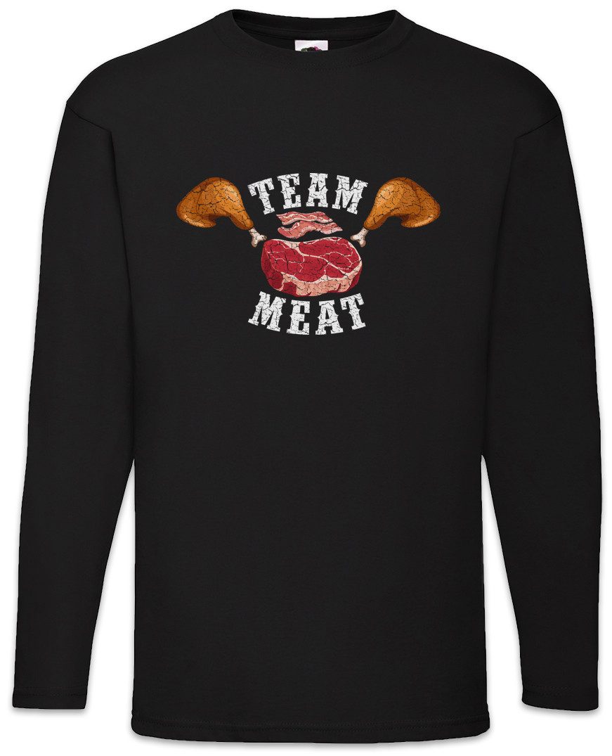 Langarmshirt Team Meat Langarm T-Shirt Fleischesser Carnivor Fleisch Fresser Anti