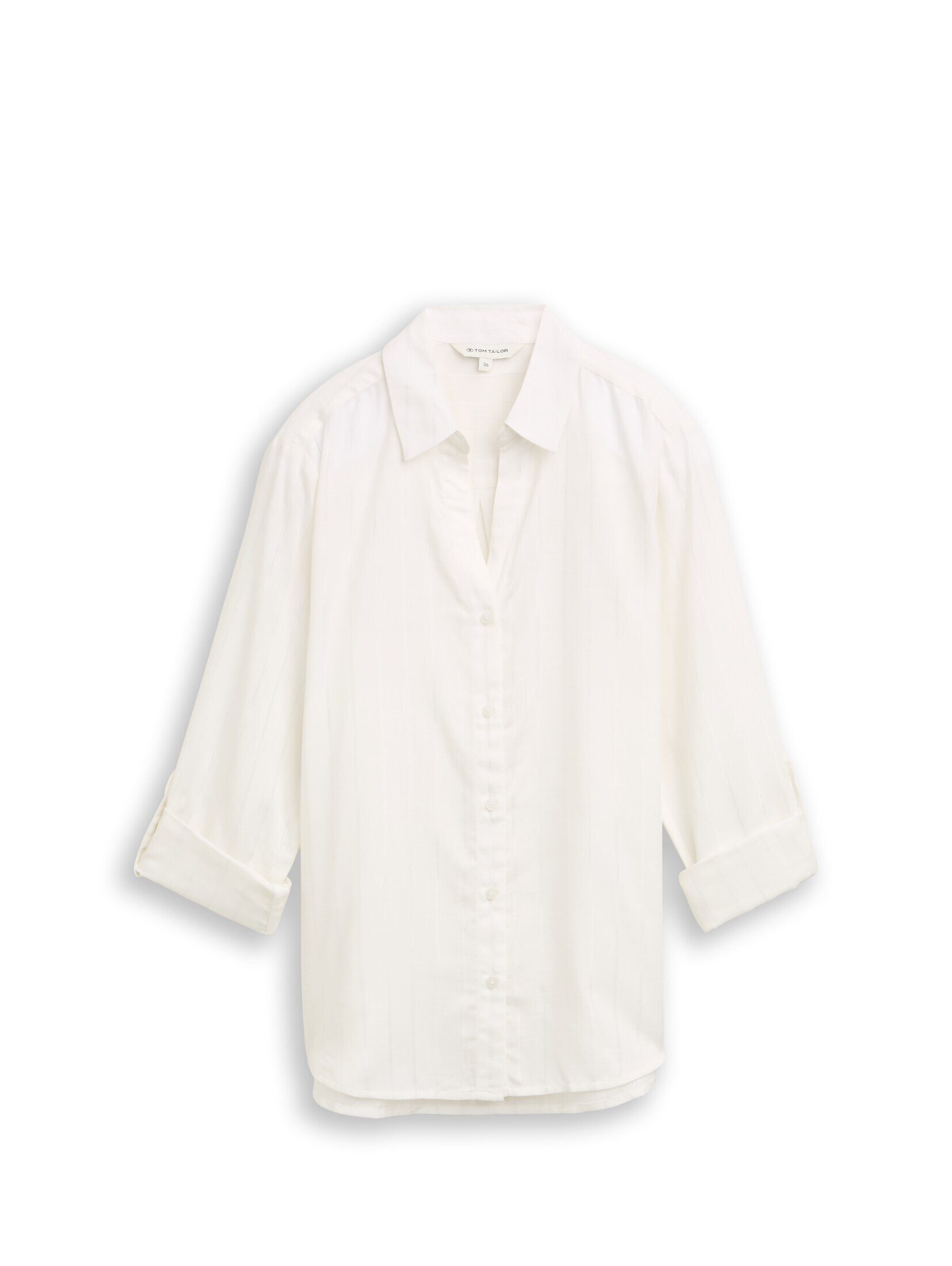 TOM TAILOR Langarmbluse Blusen & Shirts Bluse mit Streifen in Glitzer-Optik günstig online kaufen