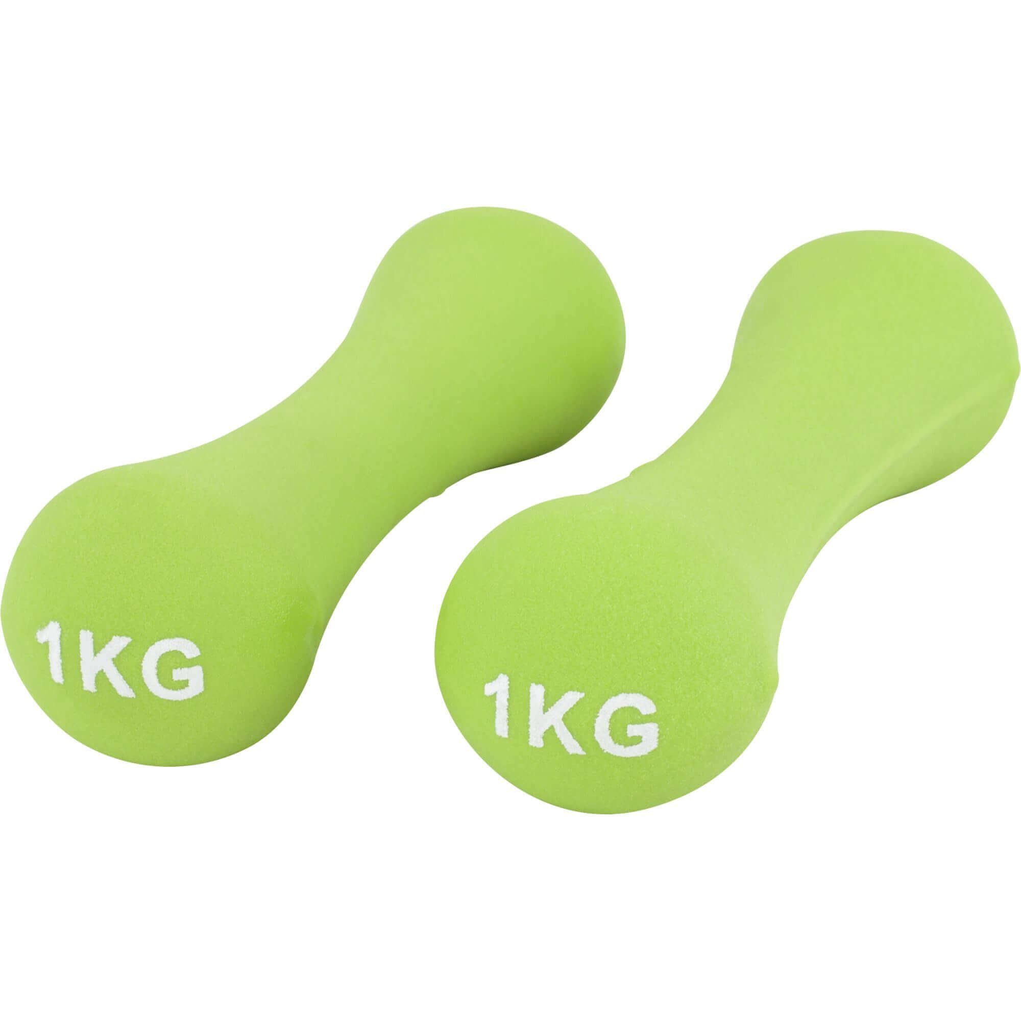 GORILLA SPORTS Yogamatte Gymnastikhantelset Neopren 12 kg (7-St)