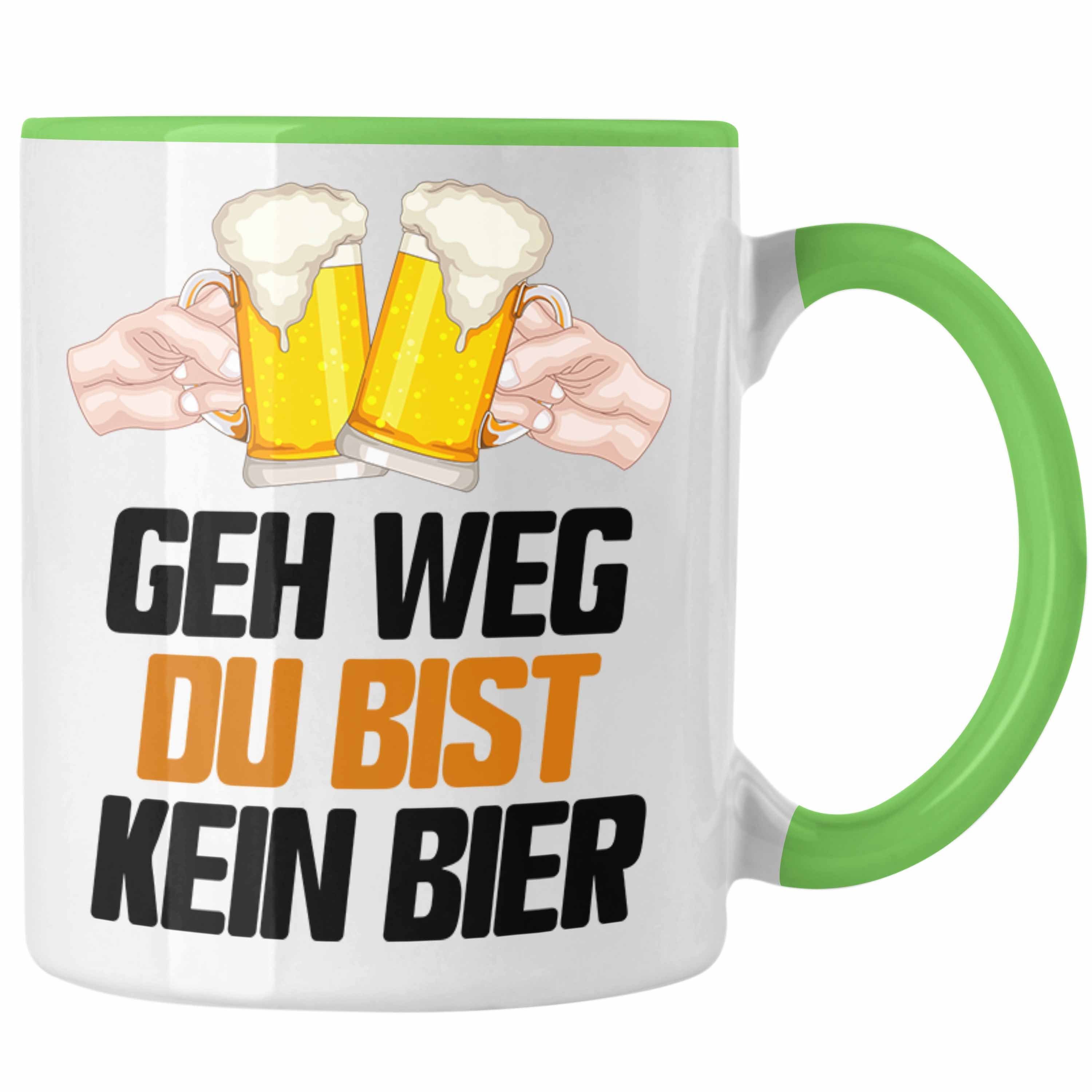Trendation Tasse Geh Weg Du Bist Kein Bier Tasse Geschenk Biertrinker Saufen Alkohol Ge Grün | Tassen