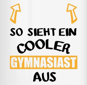 Shirtracer Tasse So sieht ein cooler Gymnasiast aus, Keramik, Einschulung Geschenk Tasse