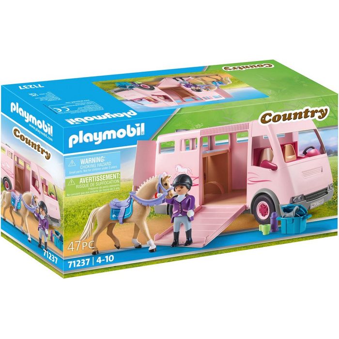 Playmobil® Konstruktions-Spielset Pferdetransporter (71237) Country (47 St) Made in Europe