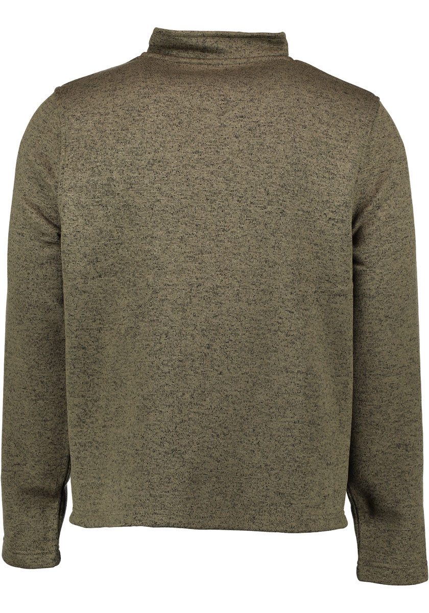 OS Trachten Strickfleece-Pullover Wukom Troyer hochgeschlossen mit Emblem a günstig online kaufen