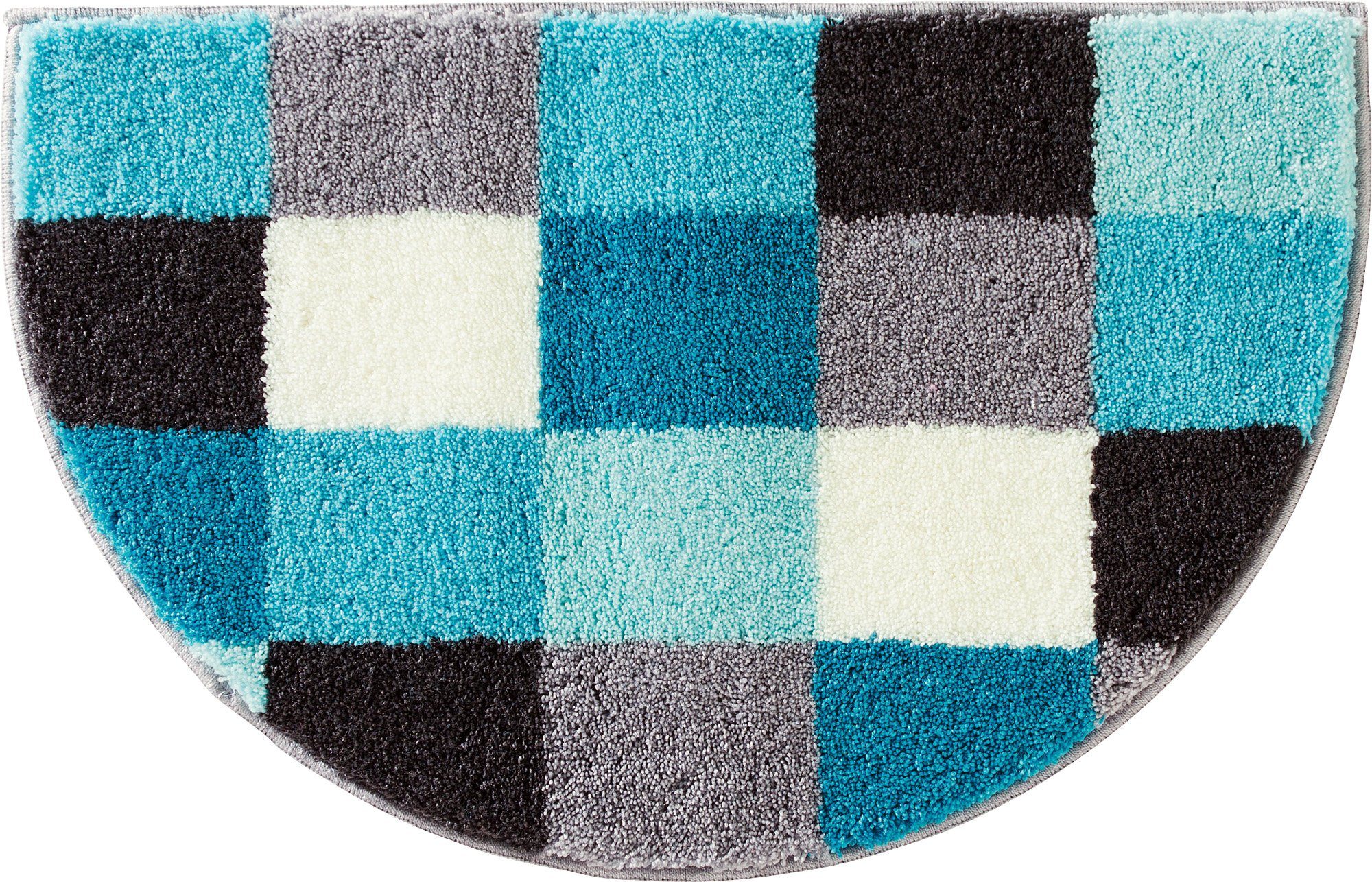 Erwin Müller Duschmatte Duschvorlage "Kreta" halbrund, Höhe 20 mm, Karo günstig online kaufen