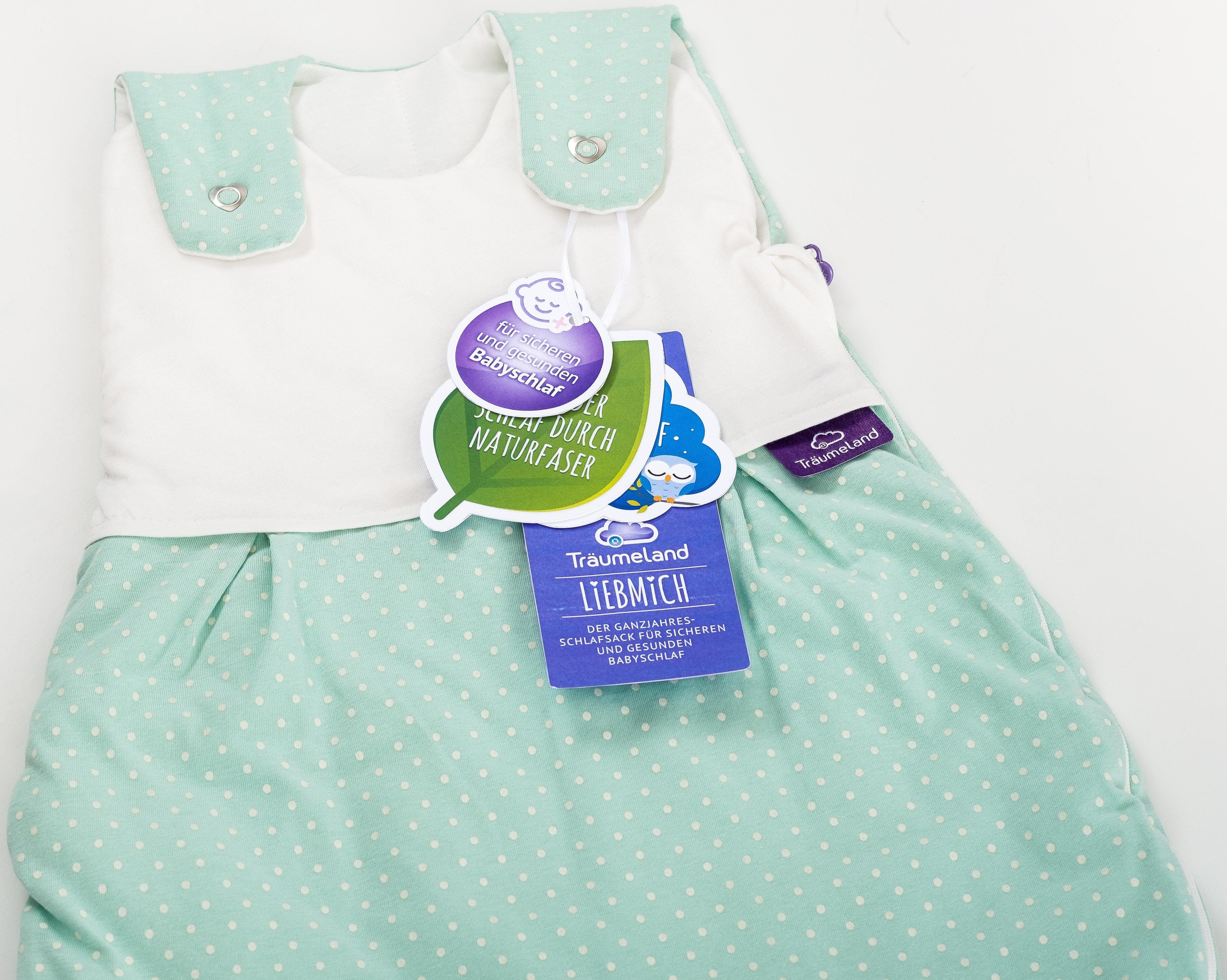 Träumeland Babyschlafsack Außenschlafsack Pünktchen mint (1 tlg)