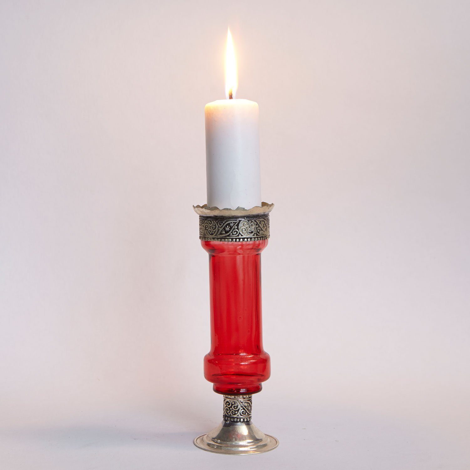Casa Moro Kerzenständer Orientalischer Kerzenständer marokkanische Kerzenleuchter Manar (Kerzenhalter für romantische Beleuchtung), Kerzenlicht & Weihnachtsdekoration Rot