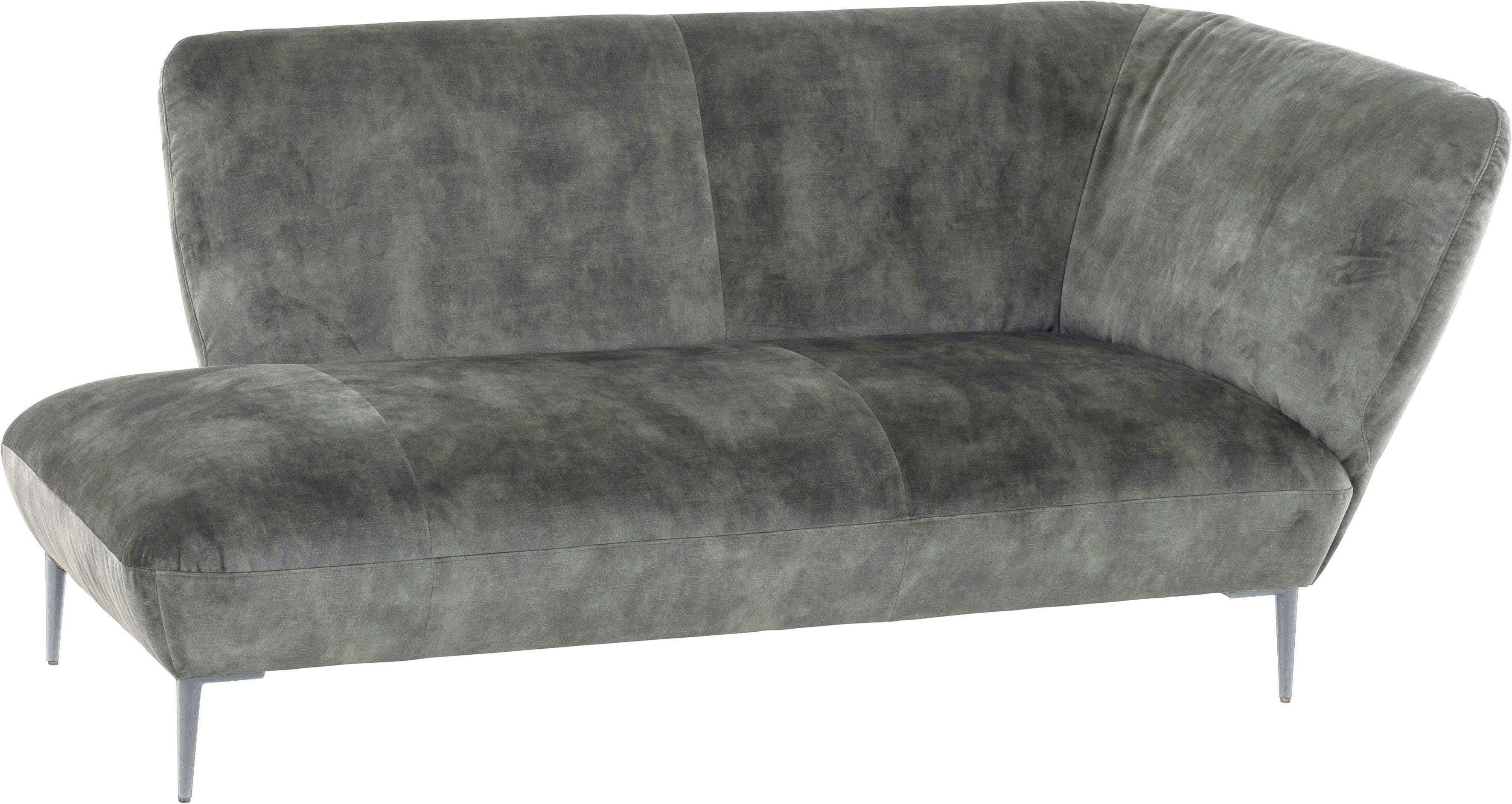 S41 W.SCHILLIG Silber ELLA, Boch & steel Chaiselongue matt Füße Villeroy