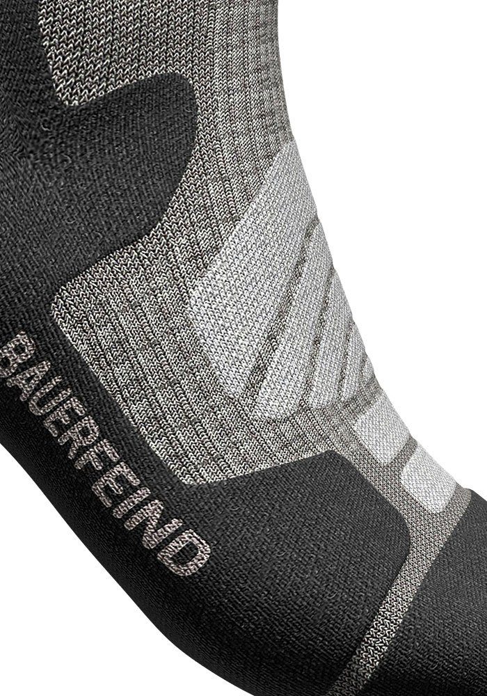 Sportsocken Compression grey/S stone Kompression Outdoor Merino mit Bauerfeind Socks
