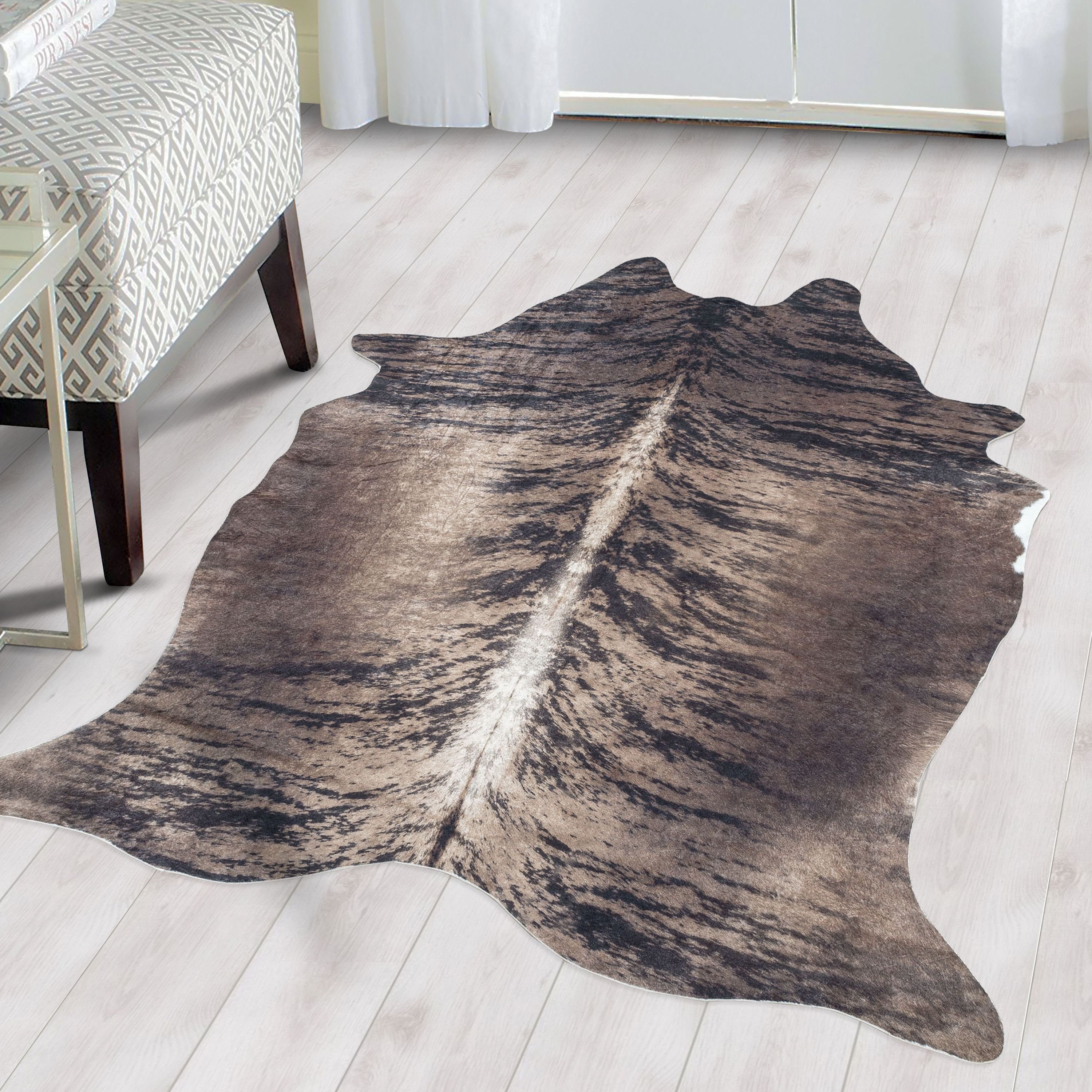 SIMPEX24 Teppich Rindsleder Imitat, Rechteckig, Höhe: 7 mm, Fellteppich Kuh günstig online kaufen