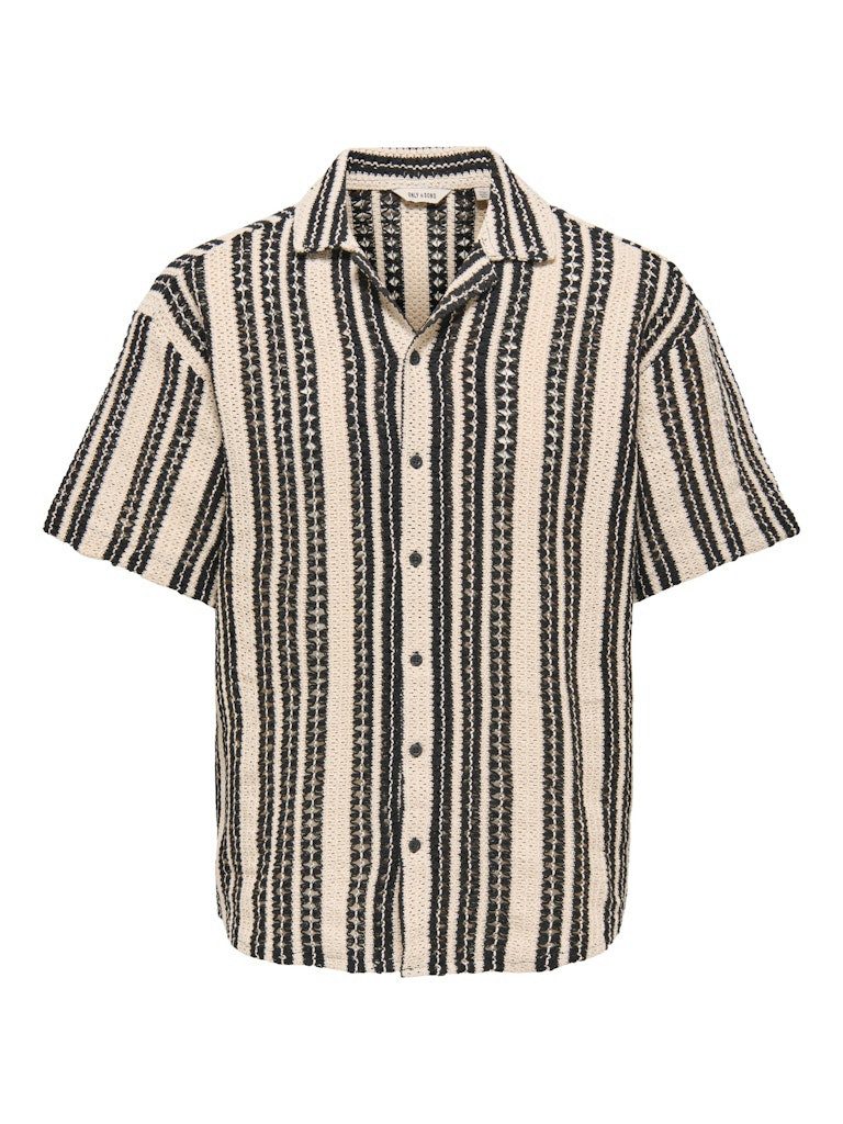 ONLY & SONS Blusenshirt ONSDANI CROCHET SS SHIRT NOOS