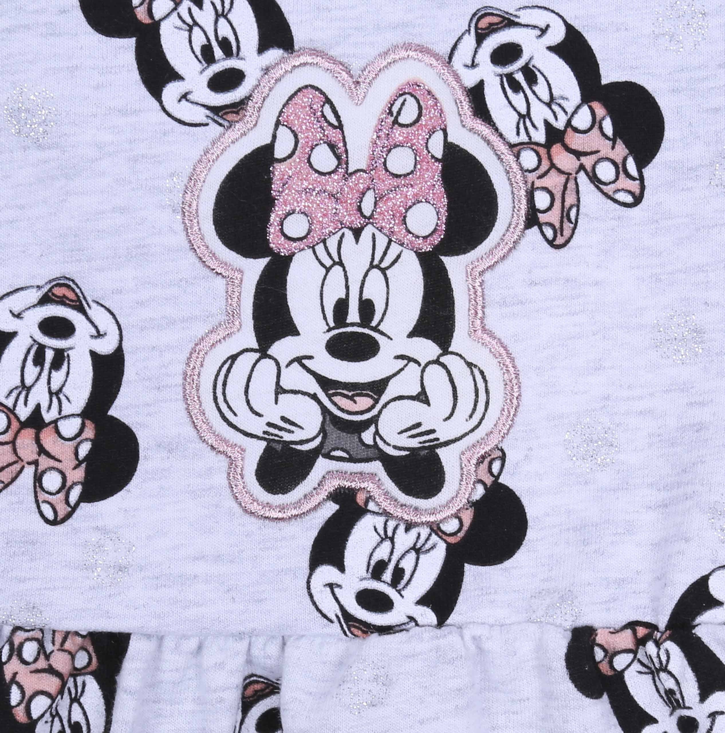 Disney Druckkleid Graues Kleid+Strumpfhose Minnie Mouse DISNEY 9-12 Monate