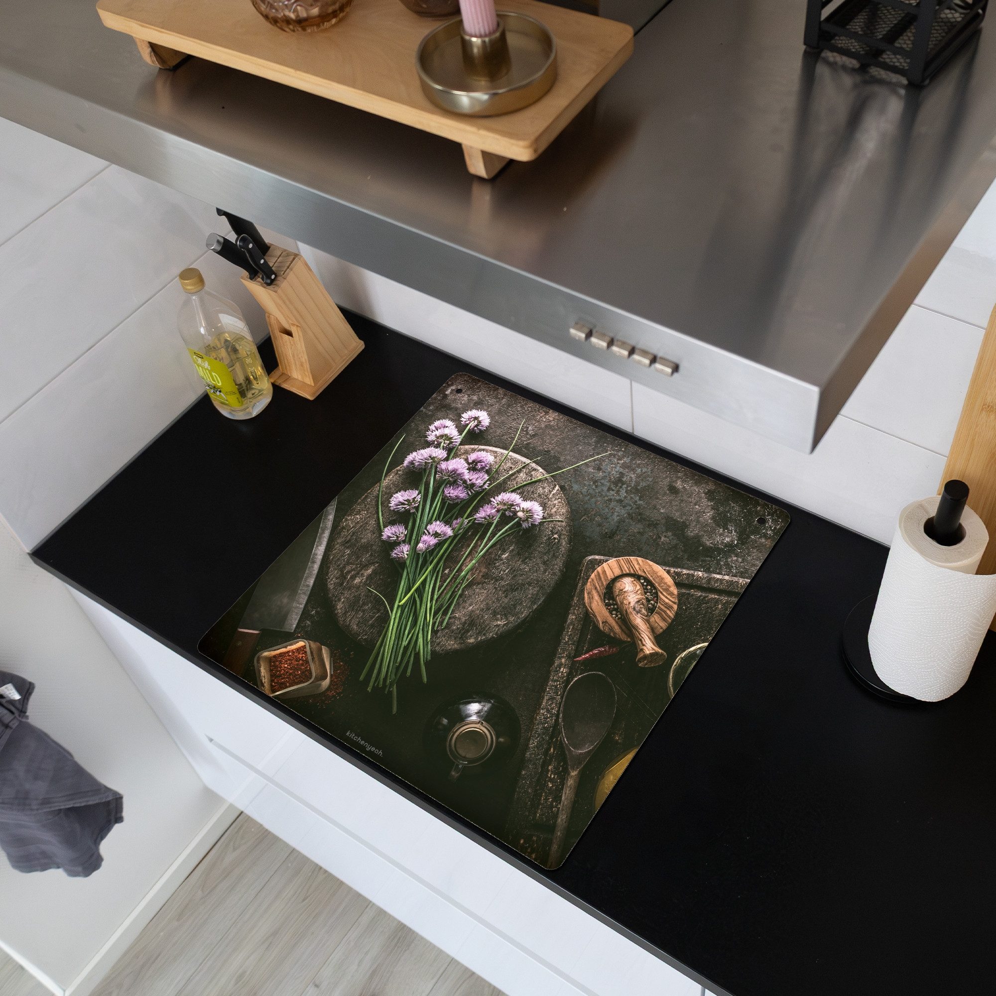 KitchenYeah Küchenrückwand Kräuter - Gewürze - Stilleben, (1-tlg), Induktio günstig online kaufen