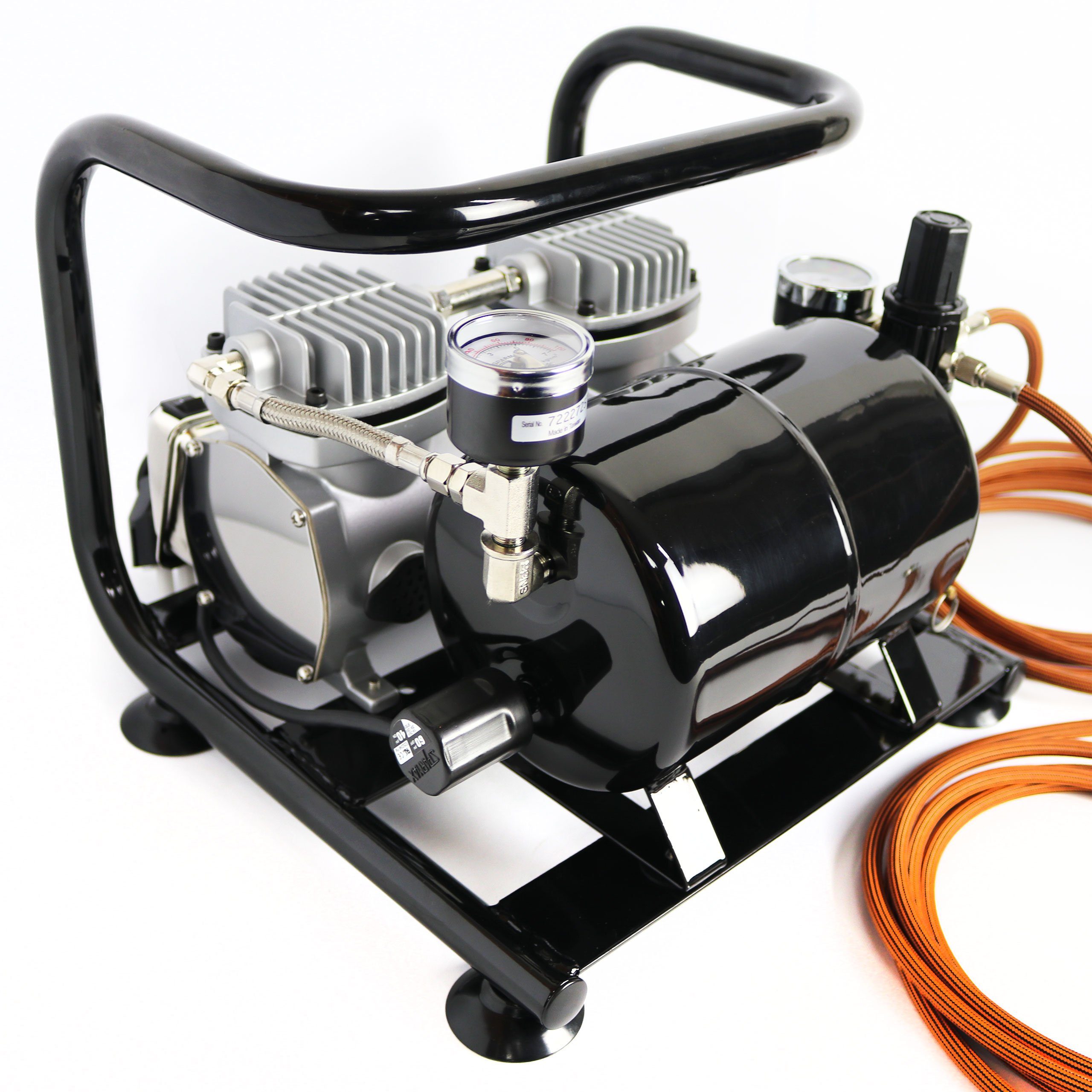 Airbrush-City Airbrush-Kompressor Sparmax AC-500 + Iwata Revolution BCR Airbrushpistole Set 21