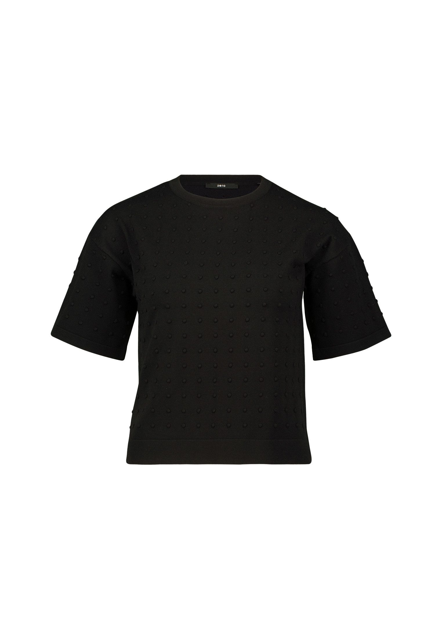 Zero Kurzarmshirt zero Pullover mit Punkt-Stickerei günstig online kaufen