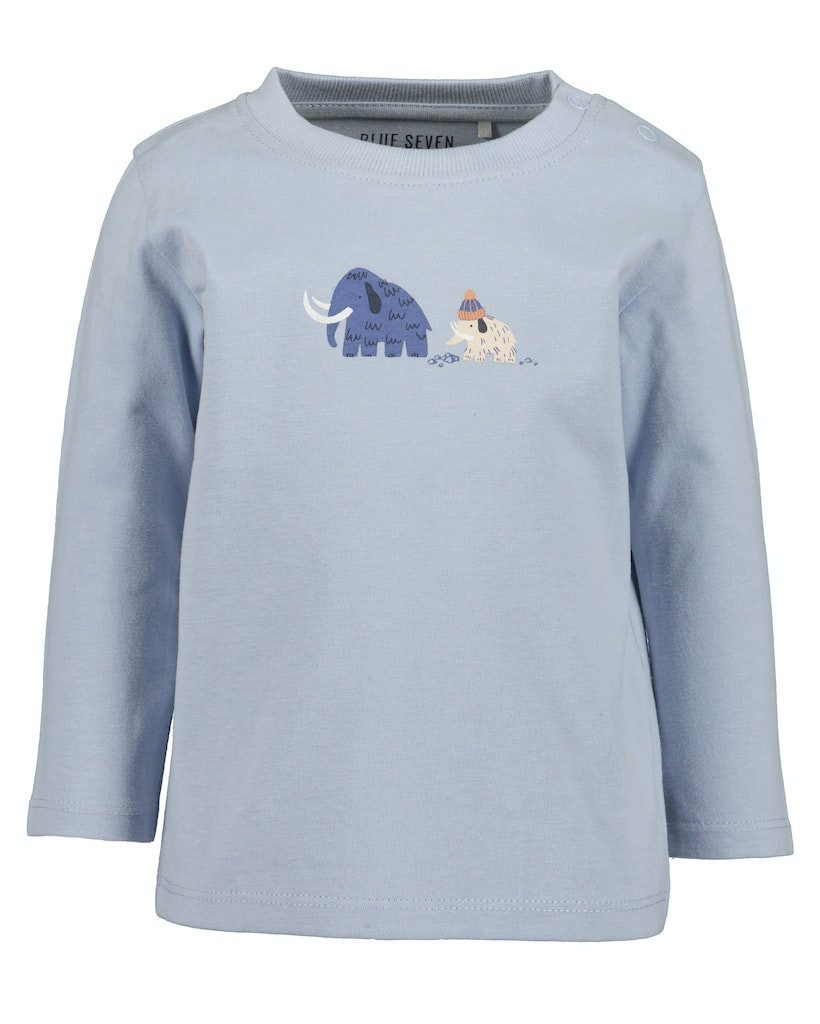 Blue Seven Langarmshirt Blue Seven Baby Jungen Langarmshirt Mammut hellblau (1-tlg)