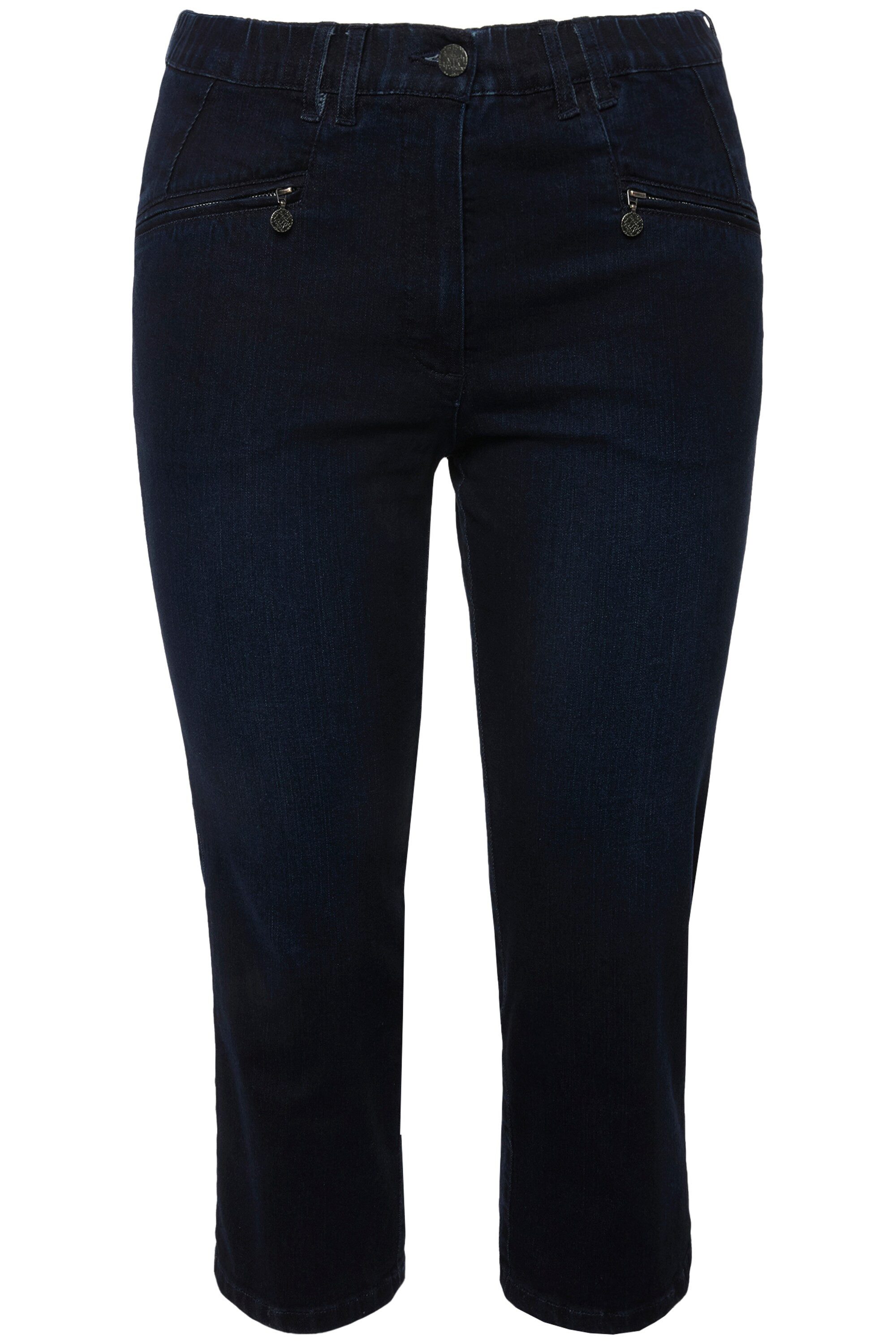 Ulla Popken 7/8-Hose 7/8-Jeans Mony Elastikbund Reißverschlusstaschen günstig online kaufen