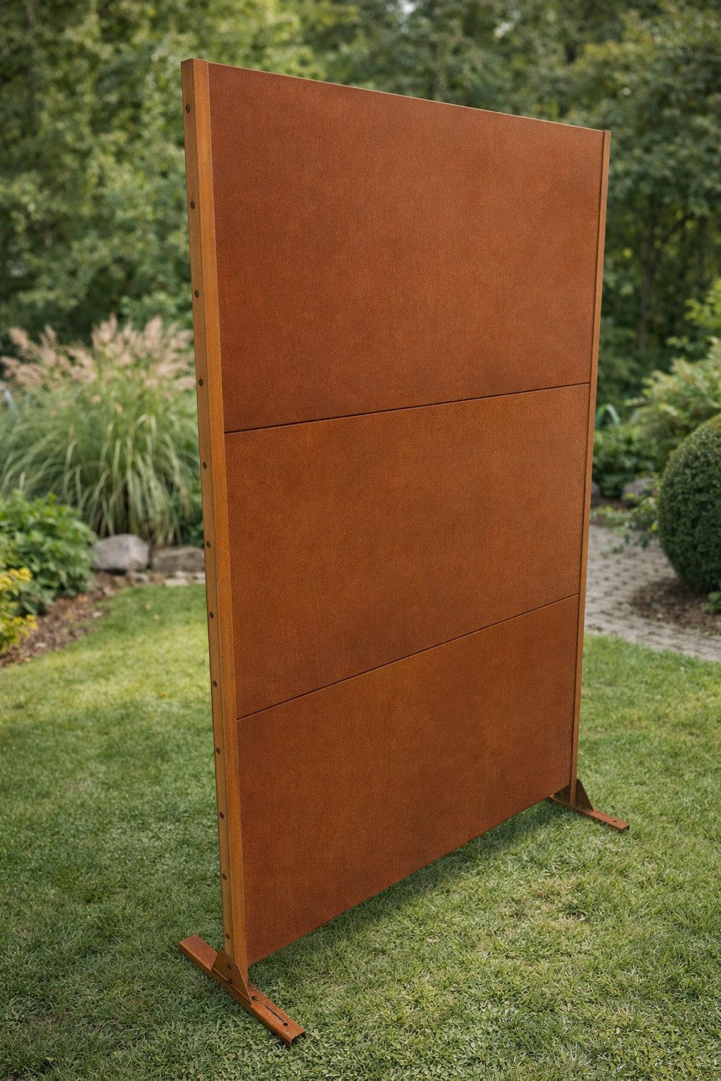 ESTEXO Sichtschutzelement XXL Sichtschutz-Element Metall Gartenzaun 190x120 cm Sichtschutzwand