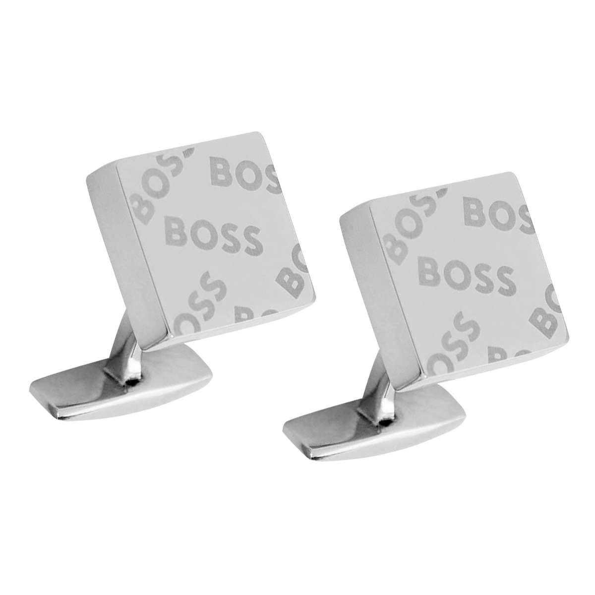 BOSS Manschettenknöpfe 50486834-040, Quadratisch Silberfarben Cross