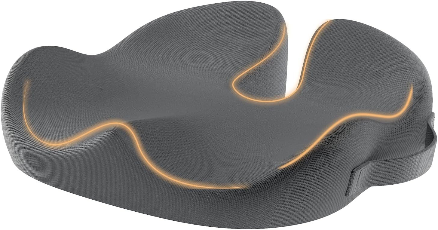ProtoArc Sitzkissen Auto Anti-Rutsch Sitzkissen Rollstuhlkissen Bürostuhl Orthopädisch, Ergonomisches Steißbeinkissen Memory Foam