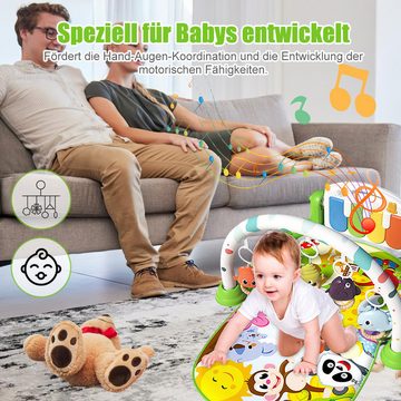 Krabbeldecke Spielmatte mit Spielbogen Baby Lernmatte Spieldecke Erlebnisdecke, GOOLOO