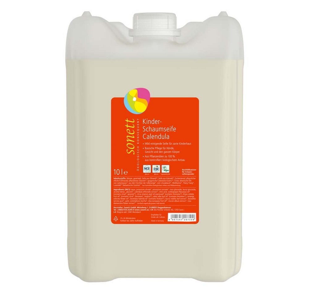 Sonett Handseife Kinder Schaumseife - Calendula Kanister 10l