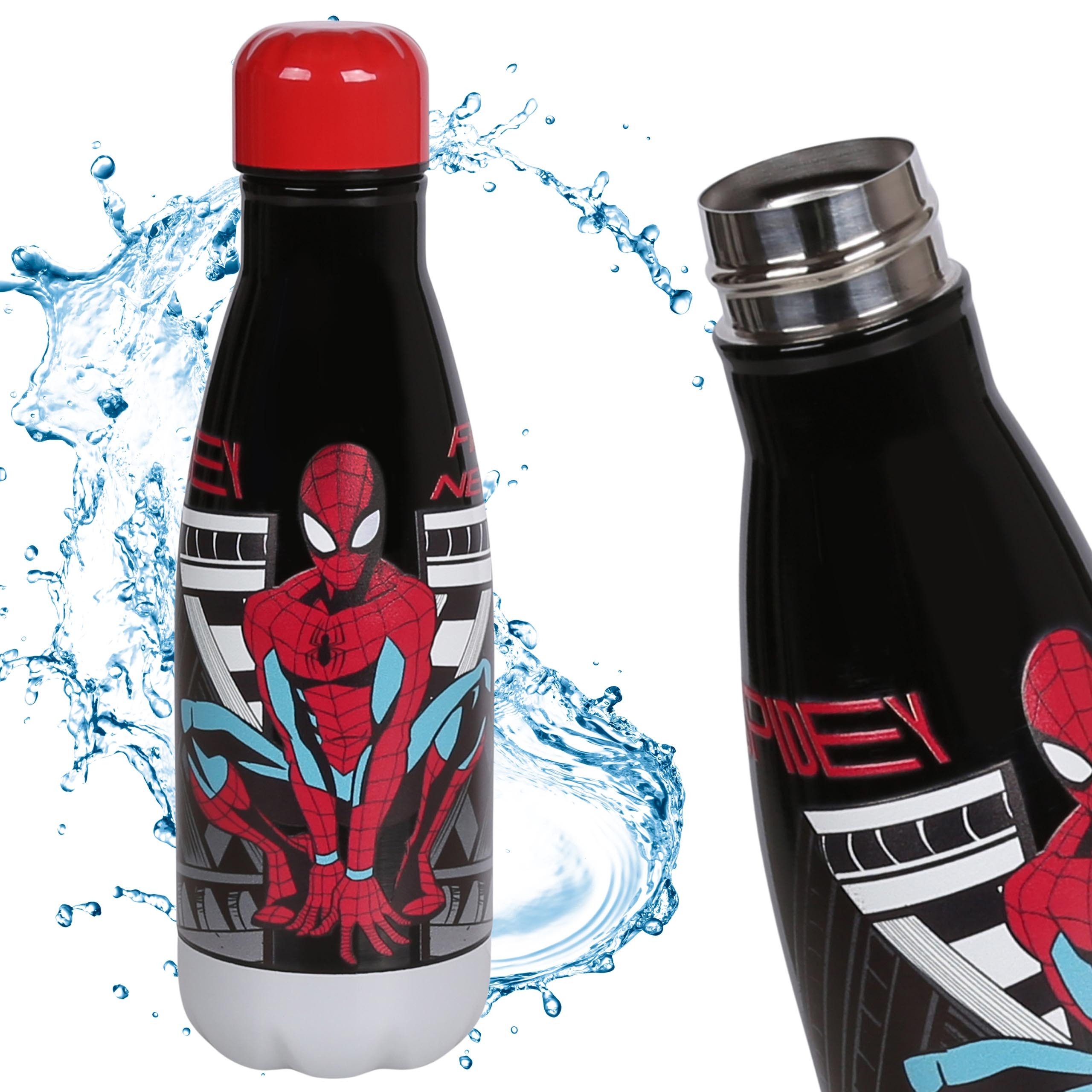 MARVEL Trinkflasche MARVEL Spider-Man Edelstahlflasche für Jungen, 500 ml