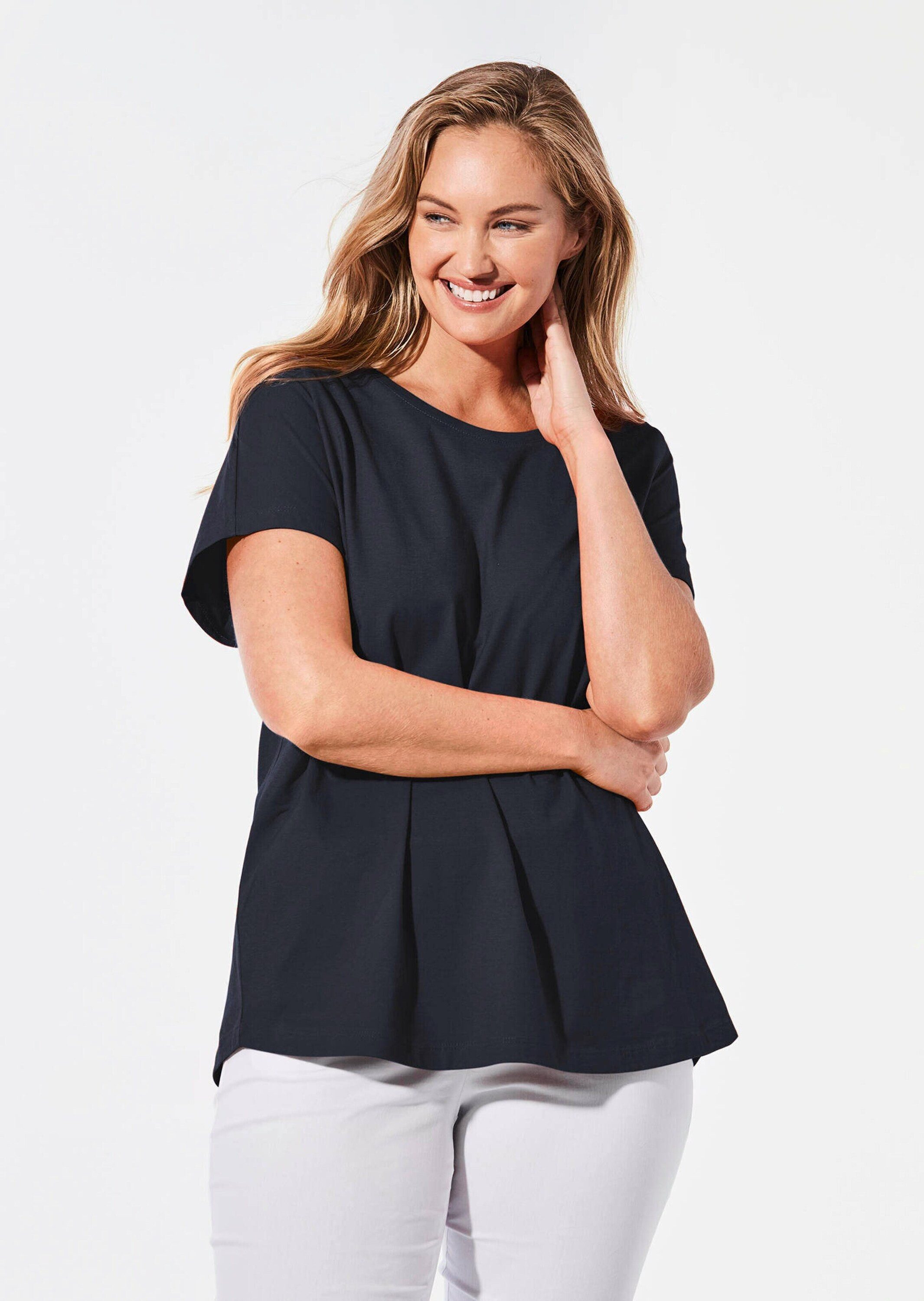 GOLDNER T-Shirt Shirt mit Rundhalsausschnitt (CURVY) günstig online kaufen