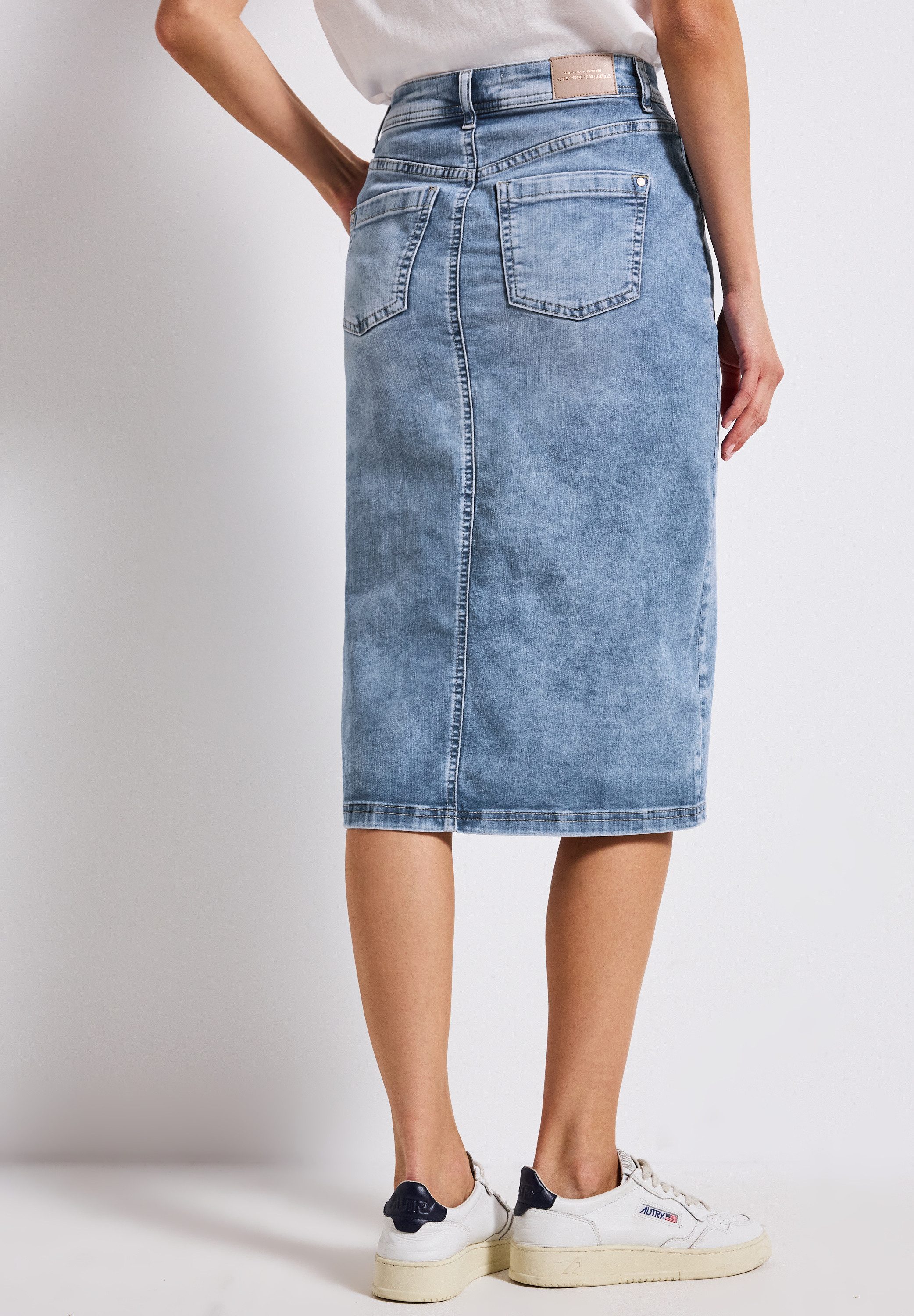 STREET ONE Jeansrock aus Baumwolle mit Stretchanteil günstig online kaufen