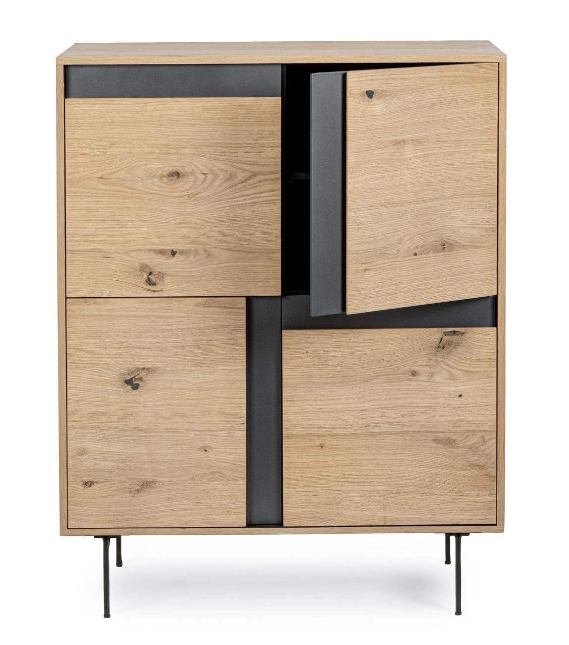 Feeling4Home Highboard Stanwood aus Eichenholz, 90 cm