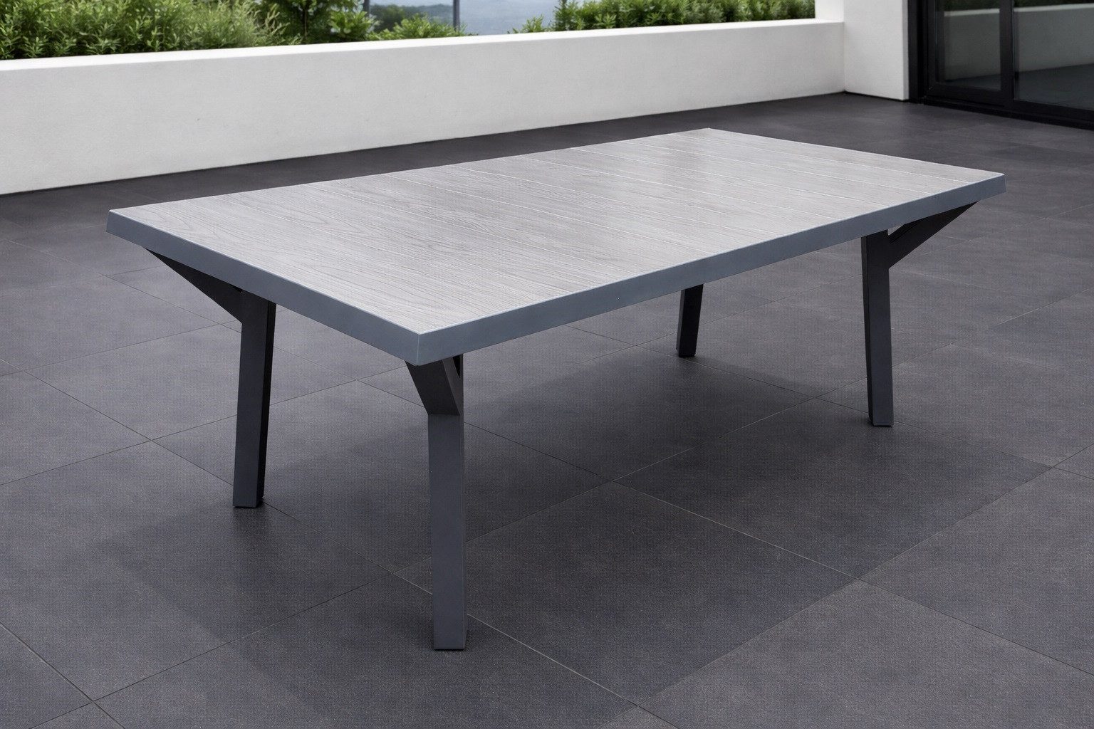 Gardissimo Gartentisch Solido Esstisch 185x100 cm Keramik Tischplatte (Solido Gartentisch starr, Solido Gartentisch starr), kratzfest / pflegeleicht / langlebig