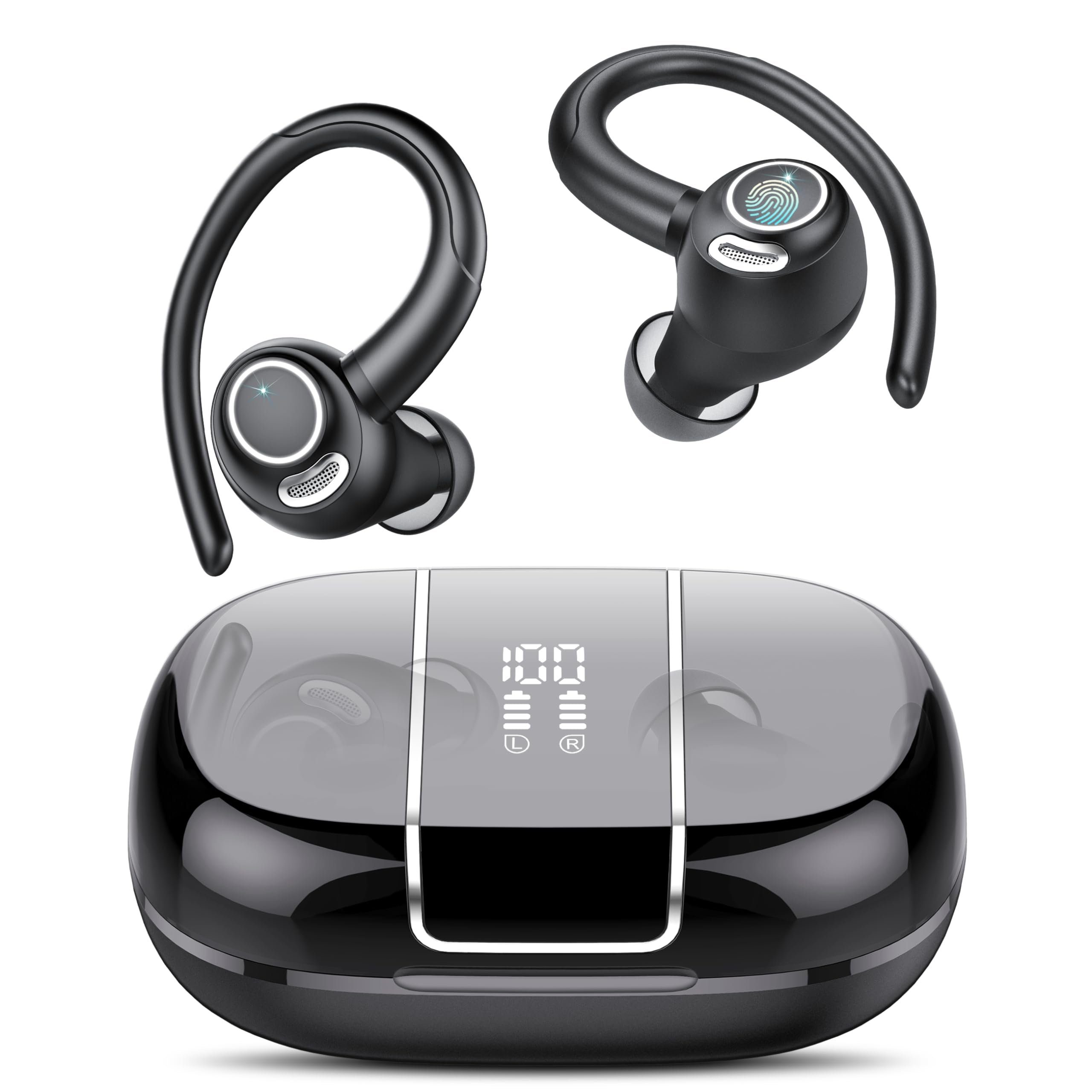 Tisoutec Kopfhörer Bluetooth On-Ear-Kopfhörer (Sprachsteuerung, True Wireless) In-Ear-Kopfhörer (integrierte Steuerung fur Anrufe und Musik, Bluetooth) | In-Ear-Kopfhörer