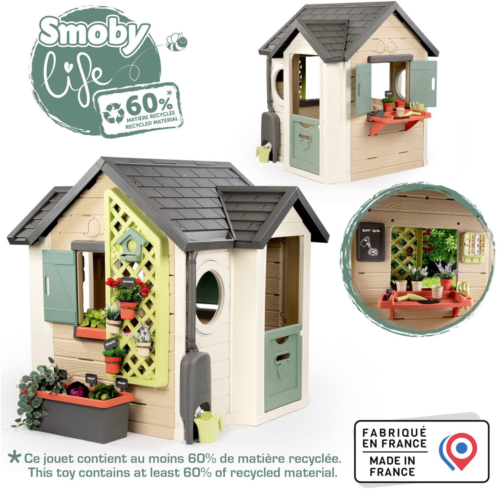 Smoby Spielhaus Smoby Life Garten, Made in Europe