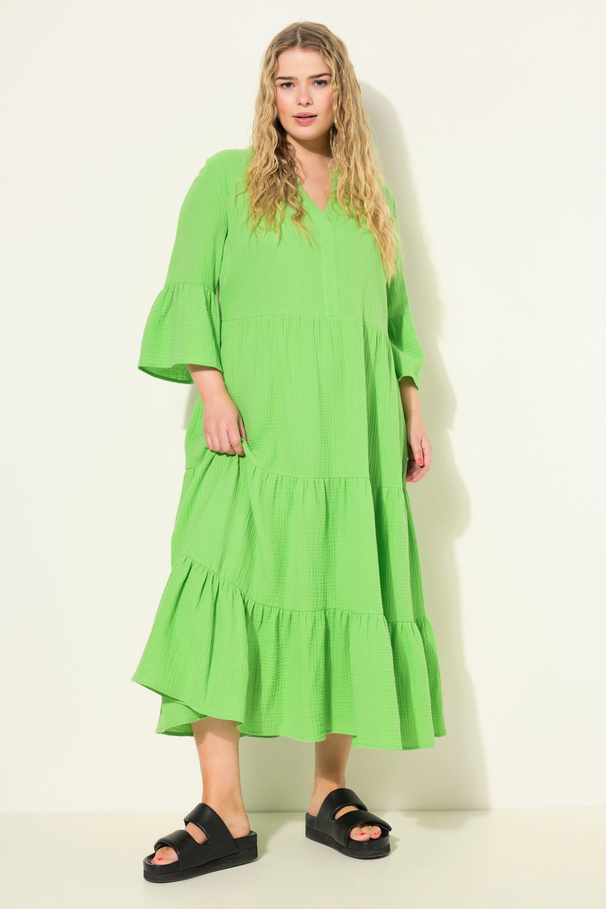 Studio Untold Maxikleid Maxikleid A-Line Musselin günstig online kaufen
