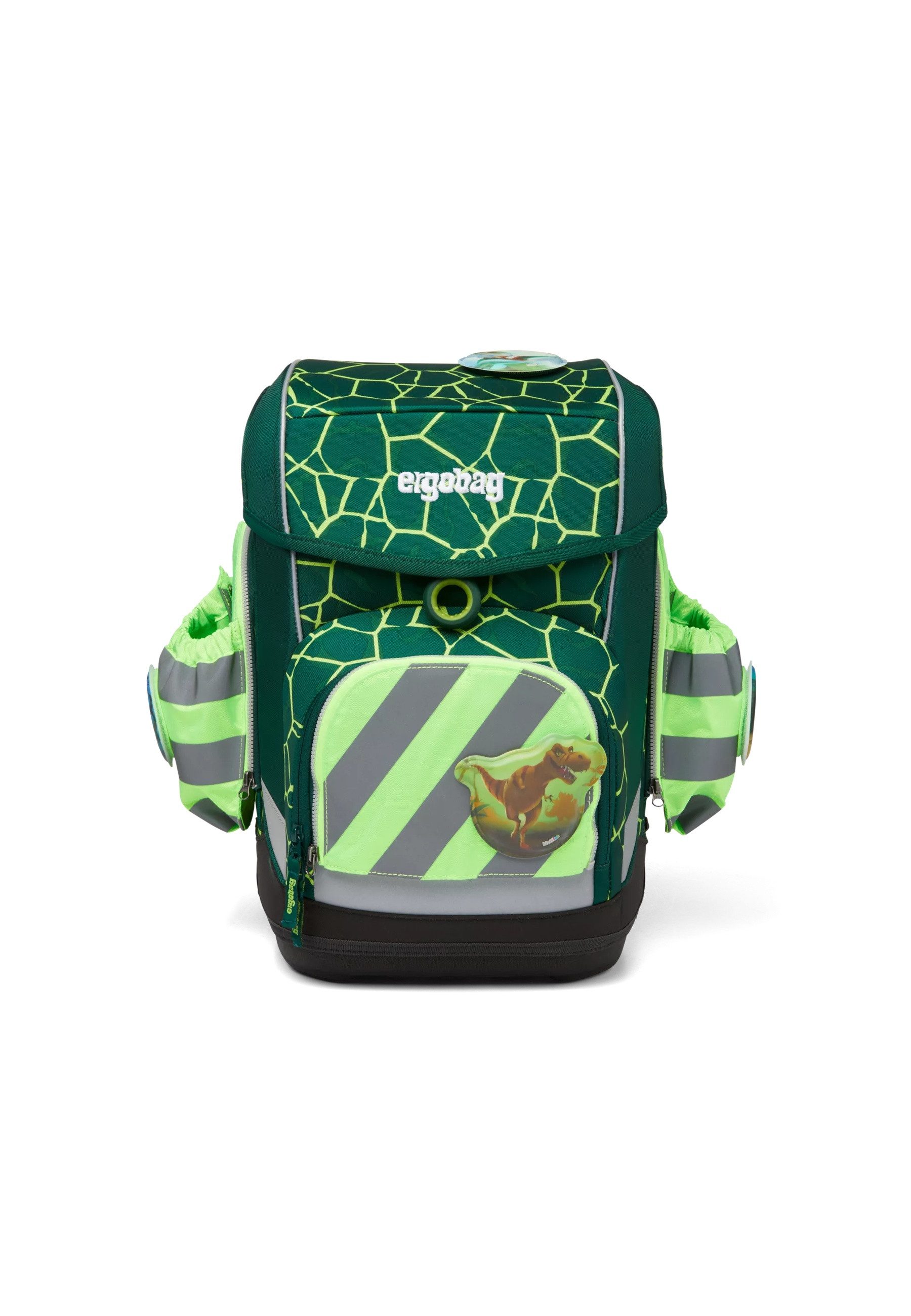 ergobag Schulranzen pack Seitentaschen Zip Set (3-tlg), reflektierend