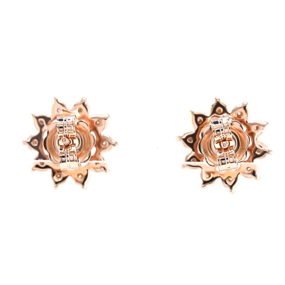 Cavill Ohrring-Set Cavill Damen Ohrringe 0,22 ct Diamant 925 Silber rosévergoldet Blüten (2-tlg)