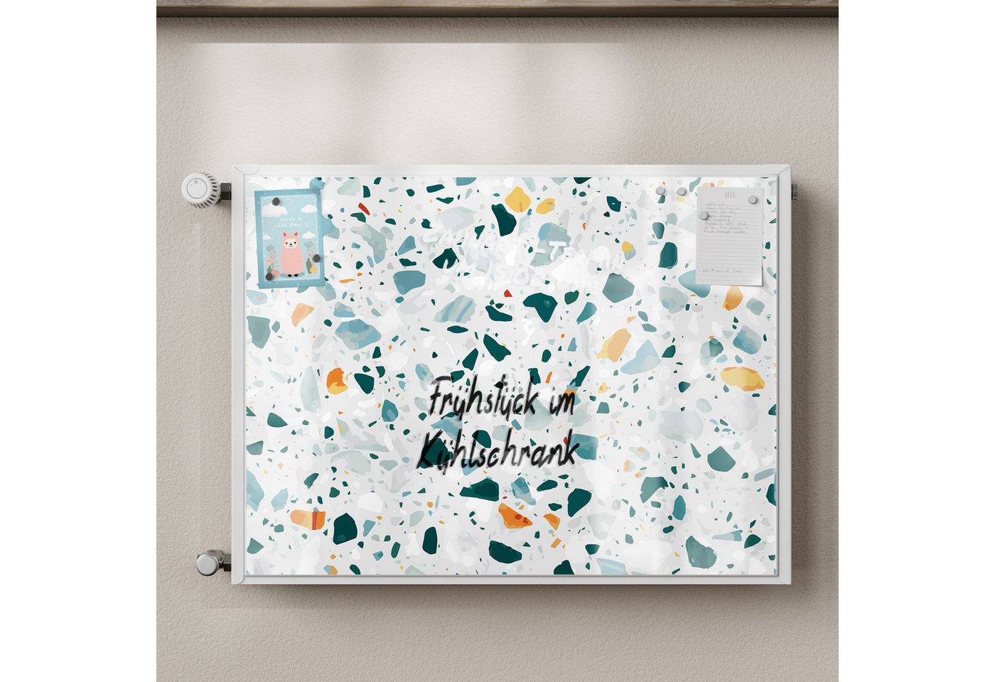 Thumbnail - DEQORI Magnetfolie 'Bunter Terrazzo-Trend', Heizung Magnetmatte magnetisch Magnetfolie Folie Schutz