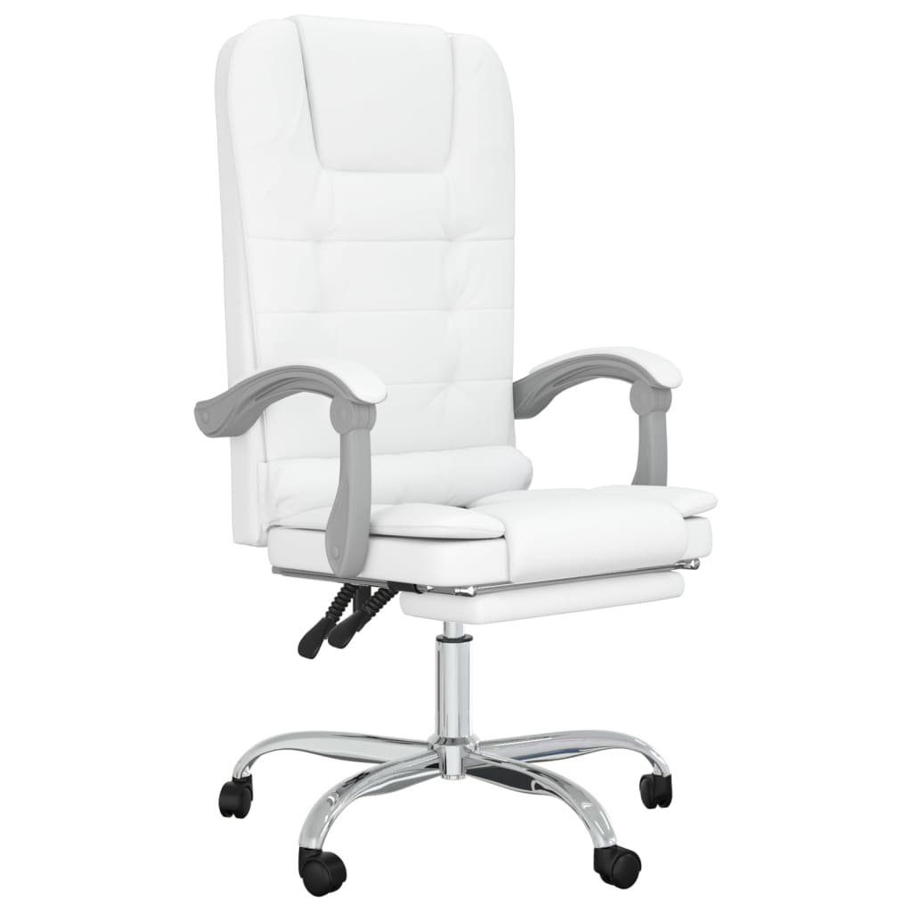 Bürostuhl Massagefunktion Weiß mit Weiß vidaXL Kunstleder Bürostuhl | St) Weiß (1
