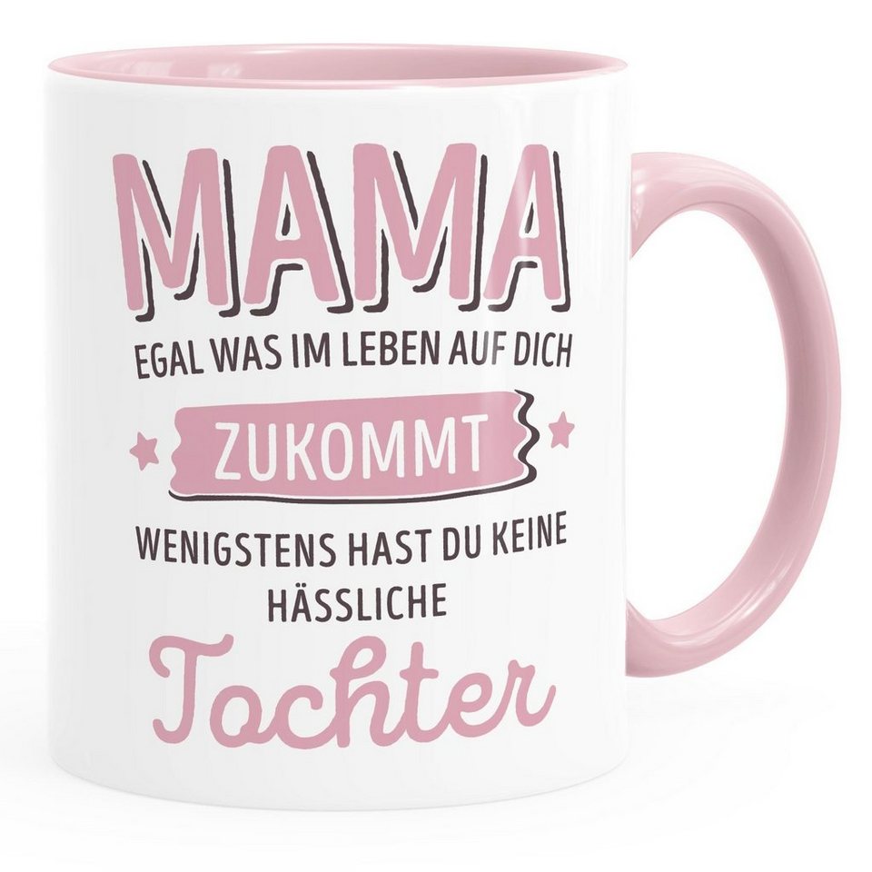 Mama ist die Beste Kaffeebecher Herz lustig Kaffeetasse Unicorn Tasse witzig