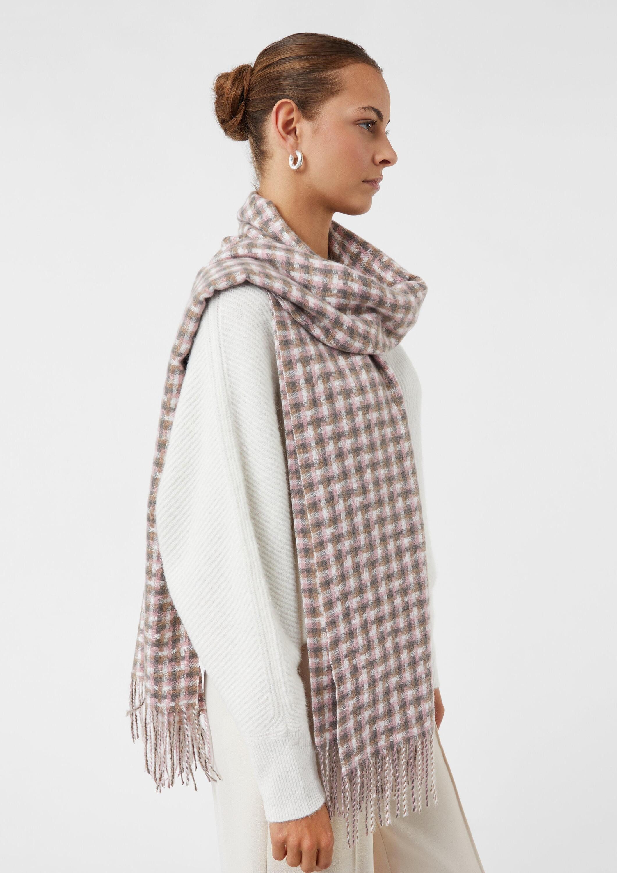 comma Schal Tuch, Karierter Fransen-Schal günstig online kaufen