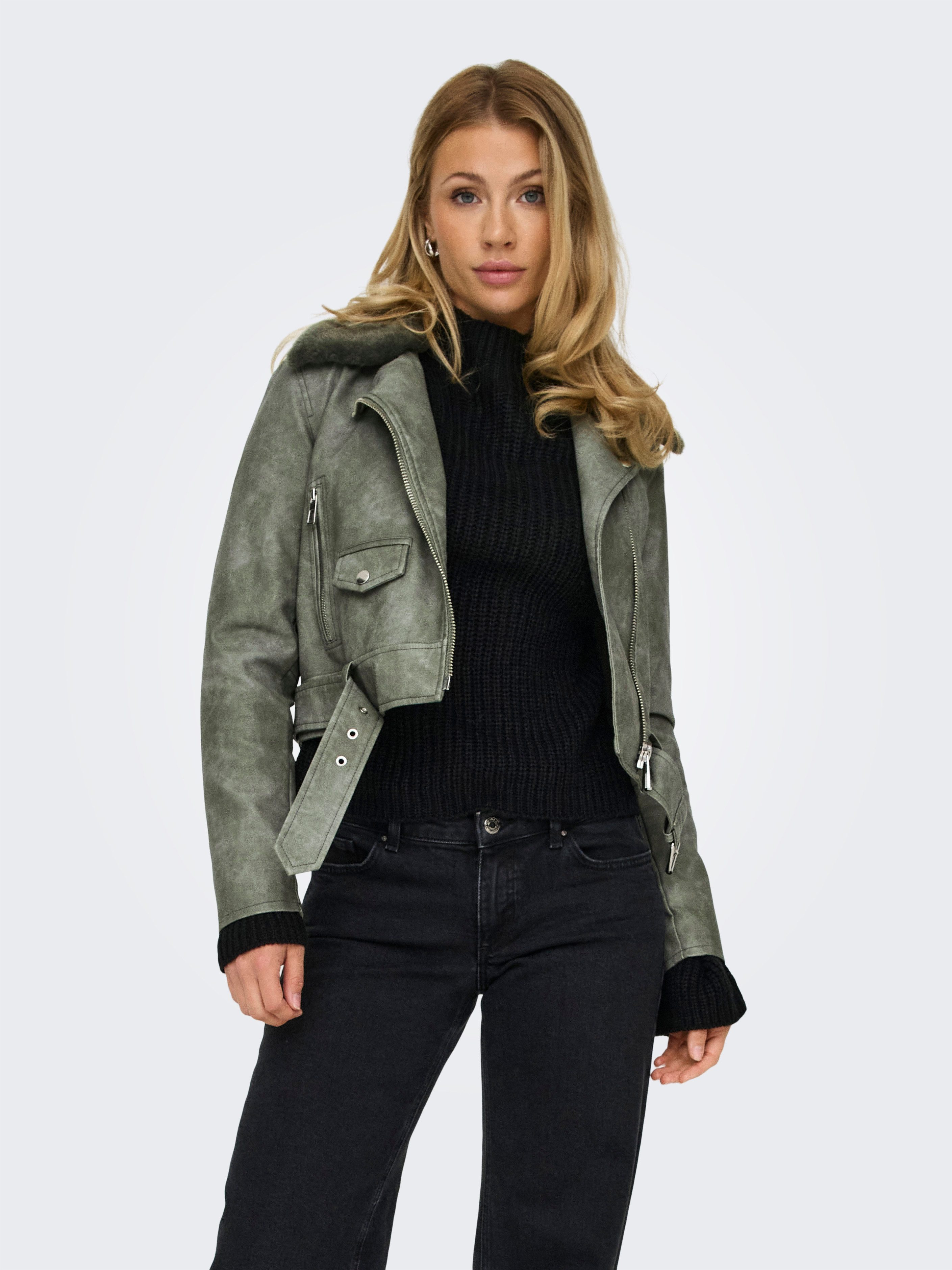 ONLY Lederimitatjacke ONLMACY WASHED BIKER CC günstig online kaufen