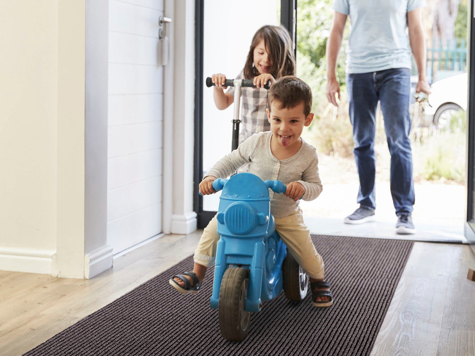 Primaflor-Ideen in Textil Läufer Schmutzfangläufer GIN, Made in Belgium, rechteckig, Höhe: 6 mm, Schmutzfangmatte, meliert, gesteift, strapazierfähig, rutschhemmend