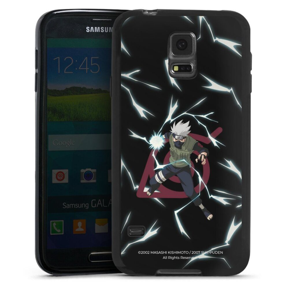 DeinDesign Handyhülle Kakashi Naruto Shippuden Offizielles Lizenzprodukt Kakashi Raikiri, Samsung Galaxy S5 Silikon Hülle Bumper Case Handy Schutzhülle