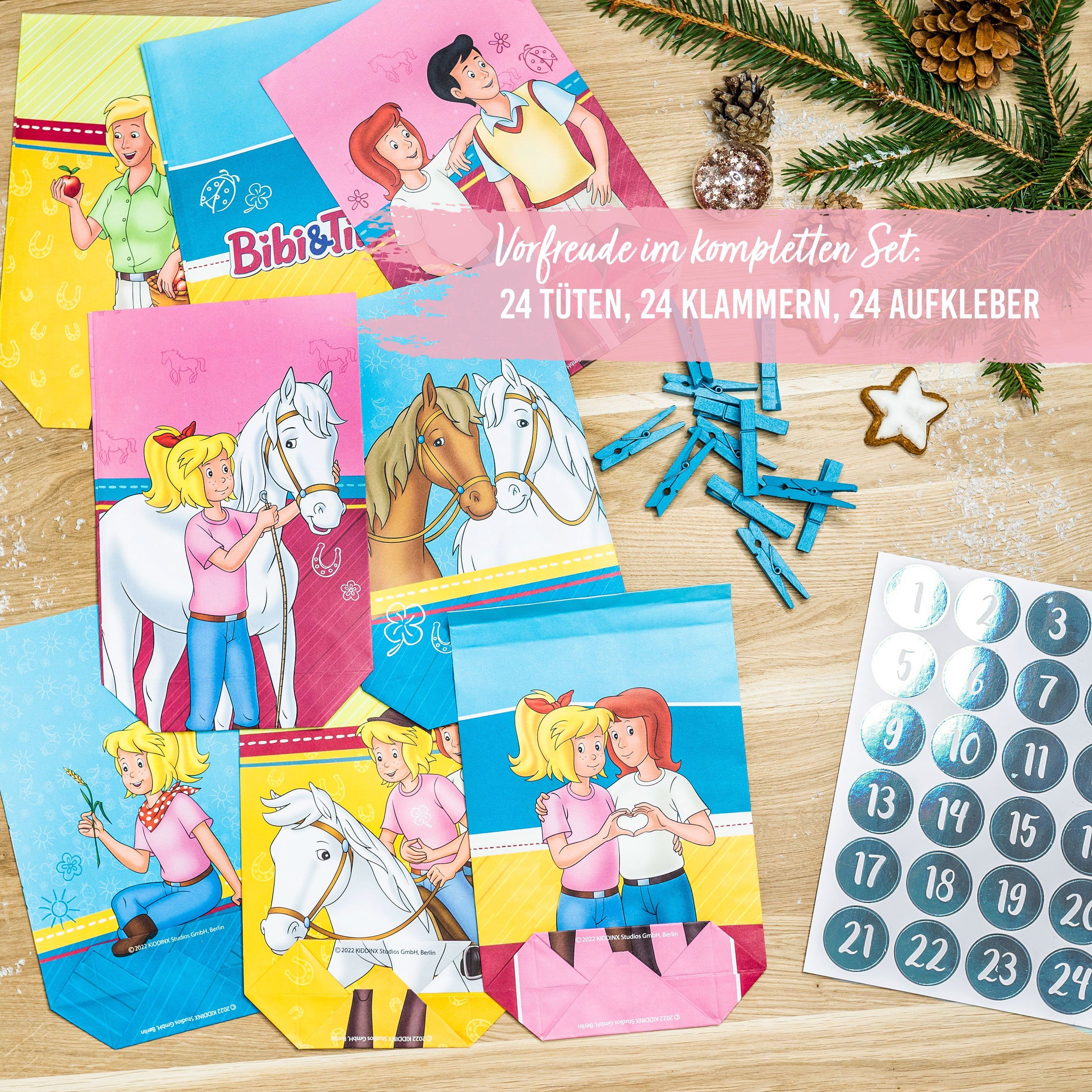 PAPIERDRACHEN befüllbarer Adventskalender Adventskalender mit bedruckten Tüten, Adventskalender zum selber befüllen – Bild 5 von 5