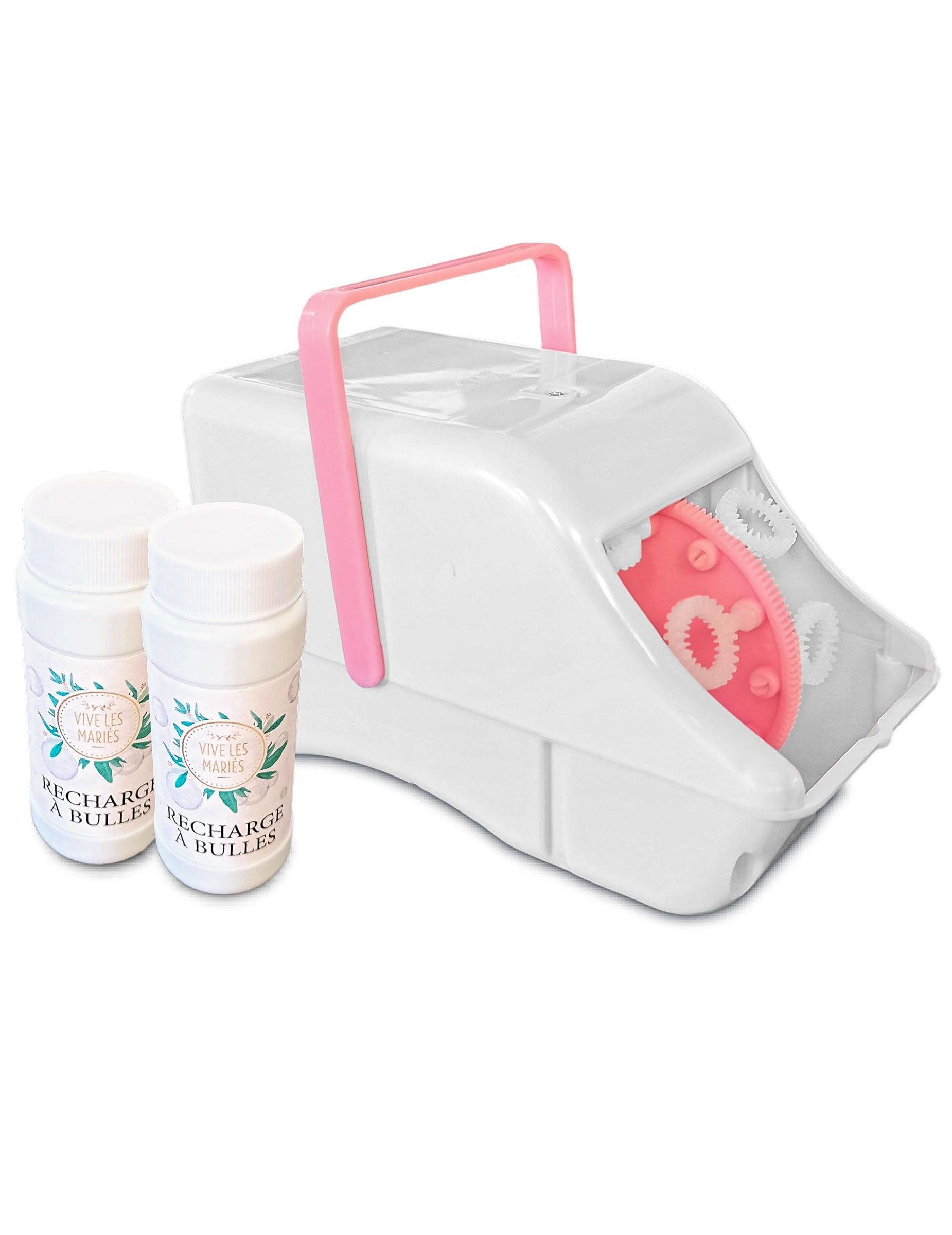 Kostüm Seifenblasenmaschine für Hochzeiten inklusive Nachfüllpackungen