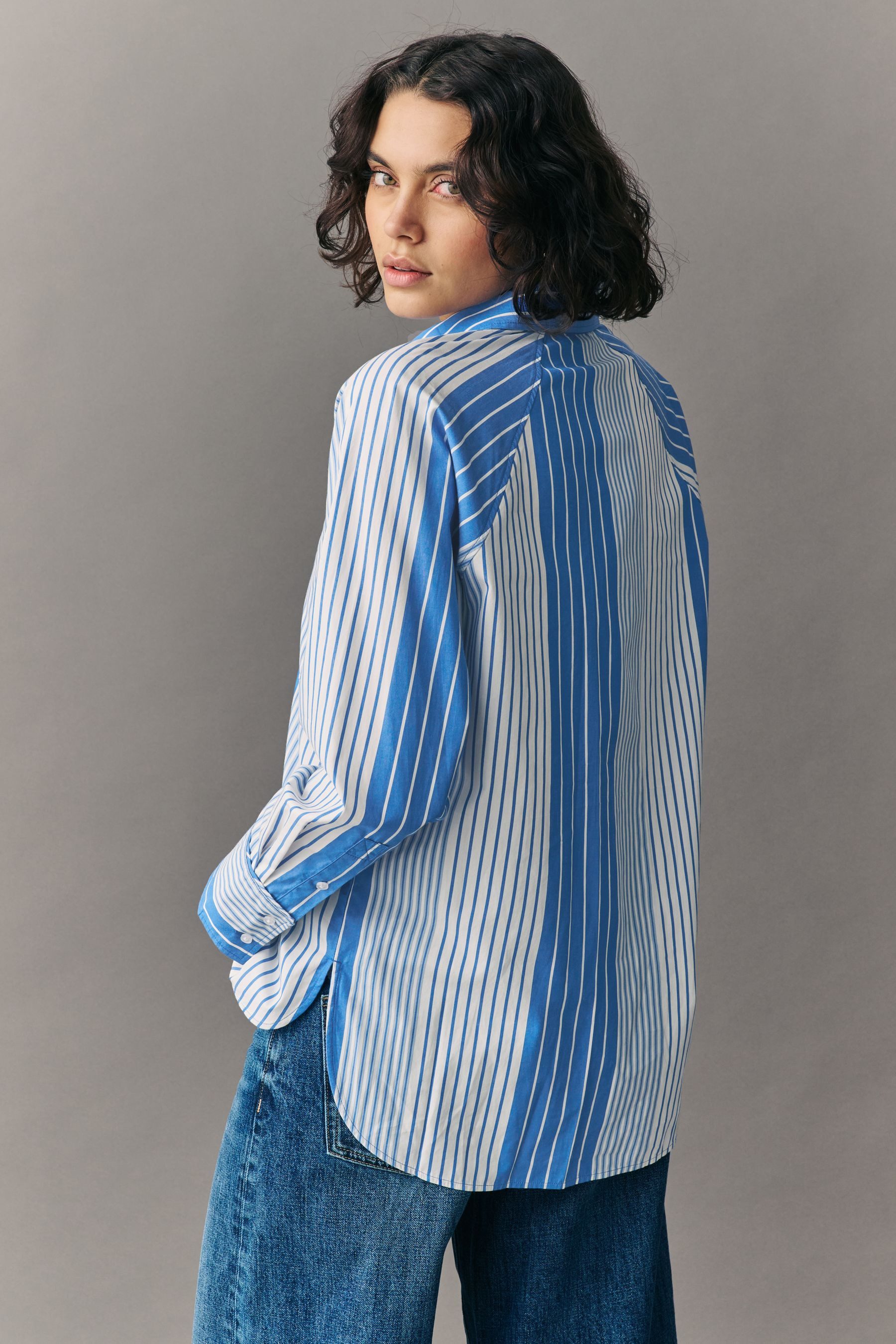Next Langarmhemd Oversize-Langarmshirt aus 100 % Baumwolle günstig online kaufen