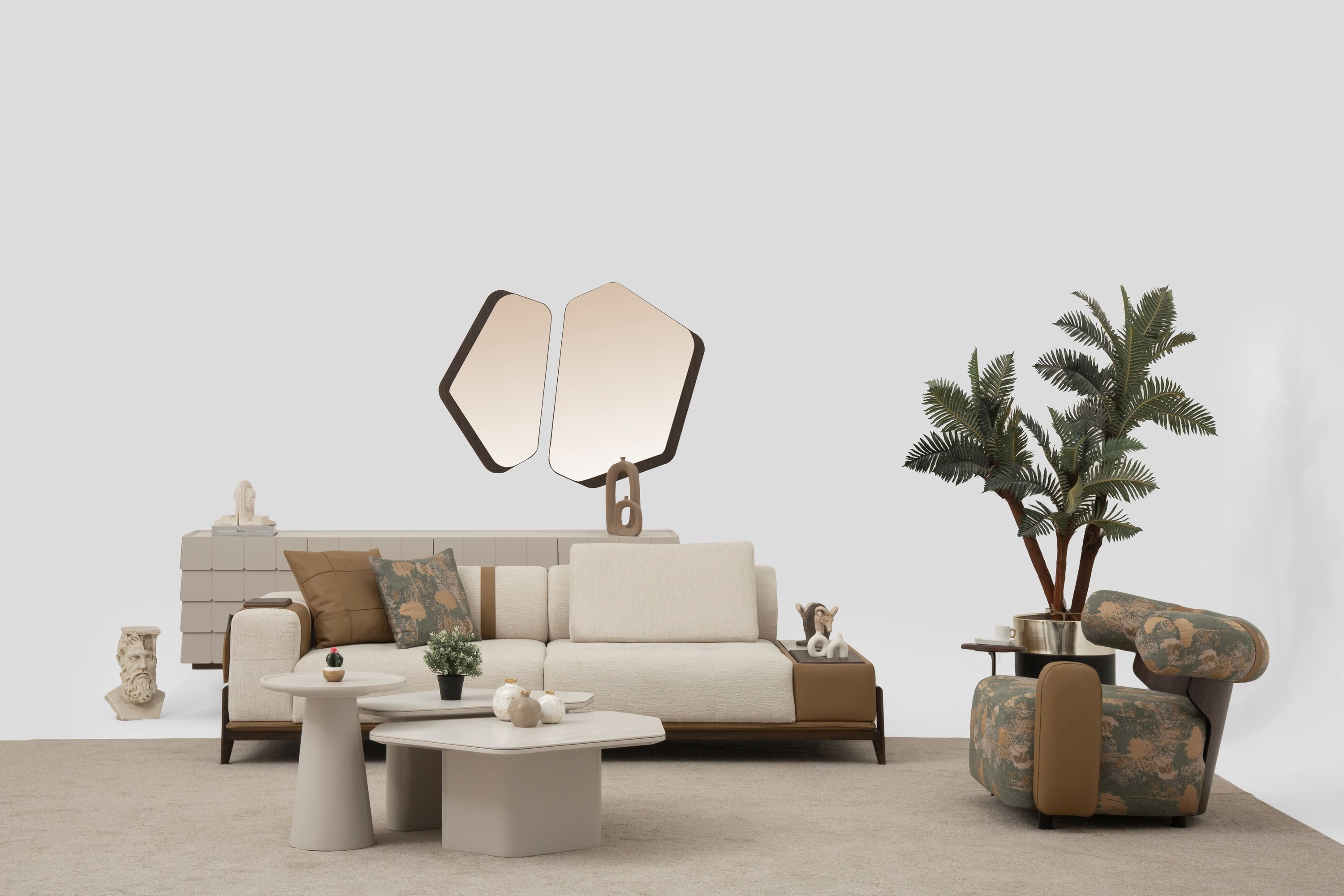 Nobelaa Sofa Sitzgruppe/Sofa Set - Wohnzimmergarnitur "Grevillea" 3+3+1