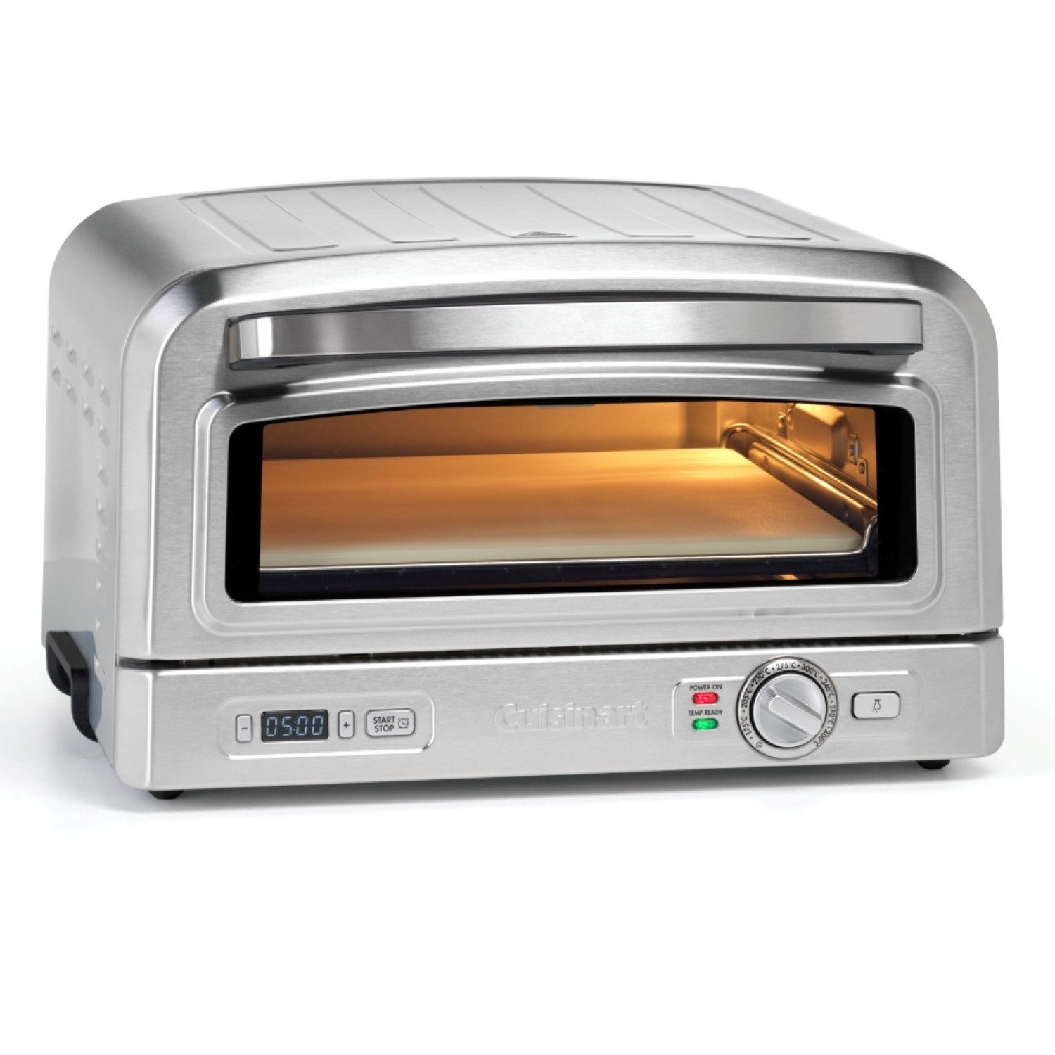 Cuisinart Pizzaofen Indoor Pizza Oven Ofen Set 400 °C Edelstahl, Elektrisch Mini Backofen Pizzaofen Arbeitsplatte Tisch Pizzaschieber
